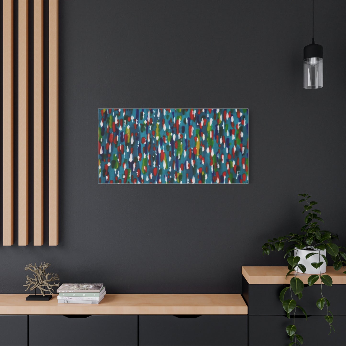 Colours Of The Soul Reflecting On Water by Ariel Chavarro Avila Matte Canvas Wall Art