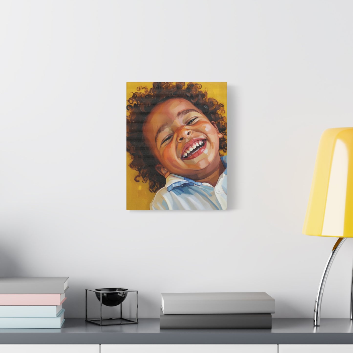 Joyful Child Portrait Canvas - Matte Stretched Wall Art