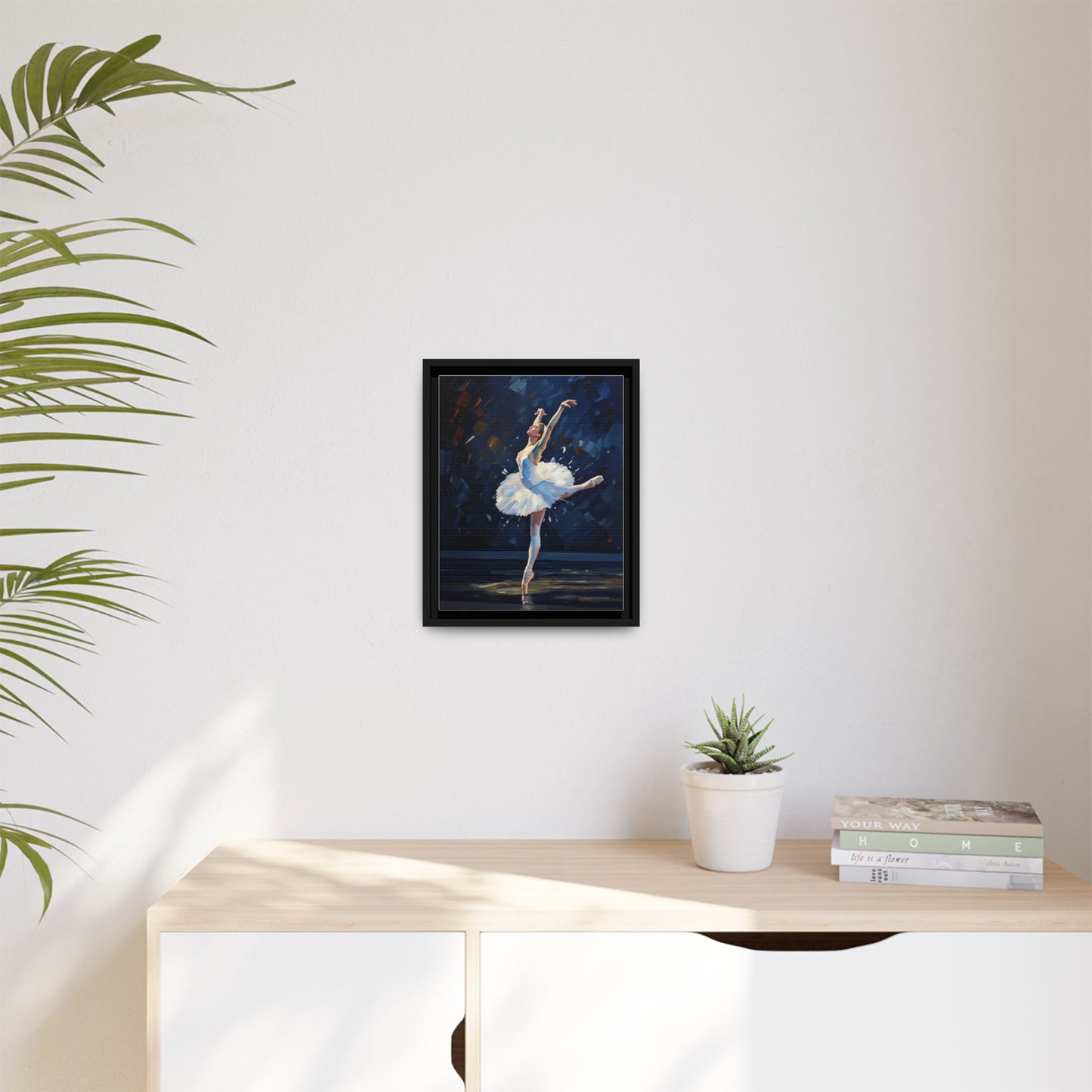Ballerina Ballet Canvas Print — Framed Matte Wall Art
