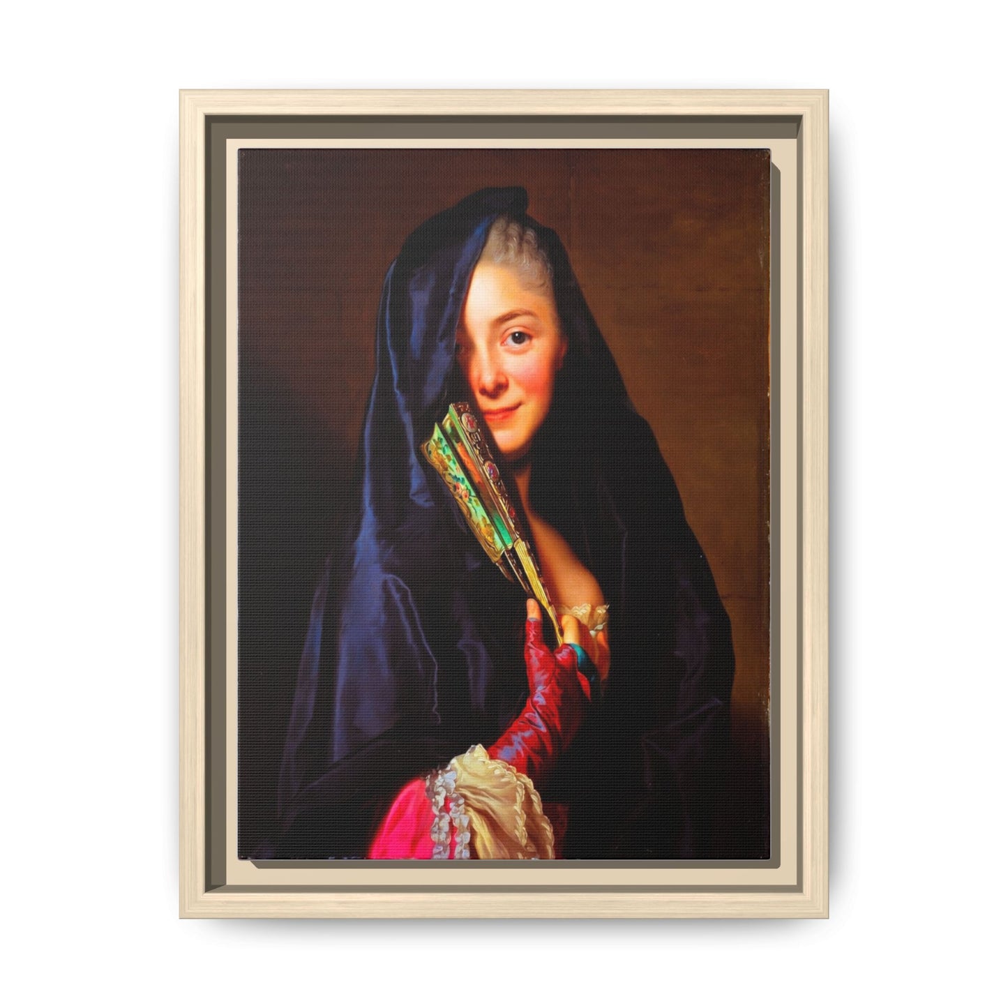 Framed Matte Canvas Wall Art — Classical Portrait Print