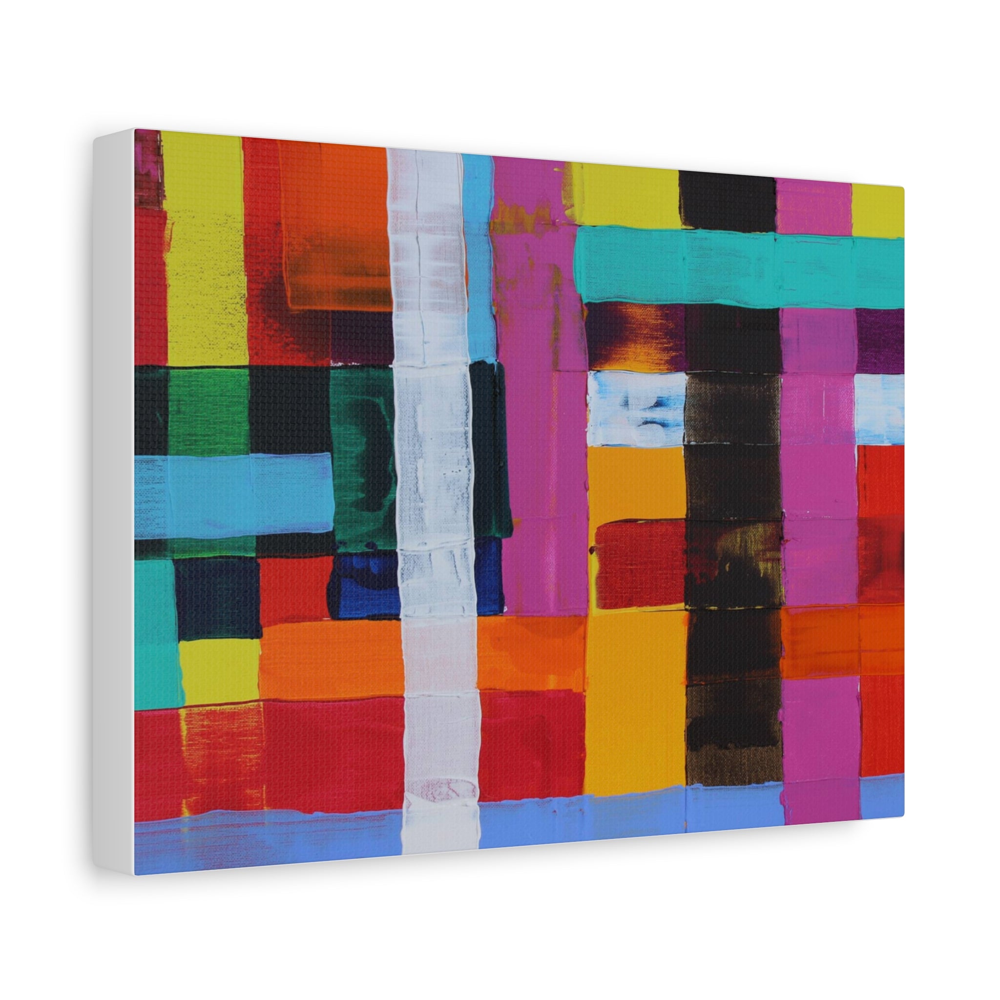 Farbfeld Malerei (Acryl) by Unknown Artist Matte Canvas Print Wall Art