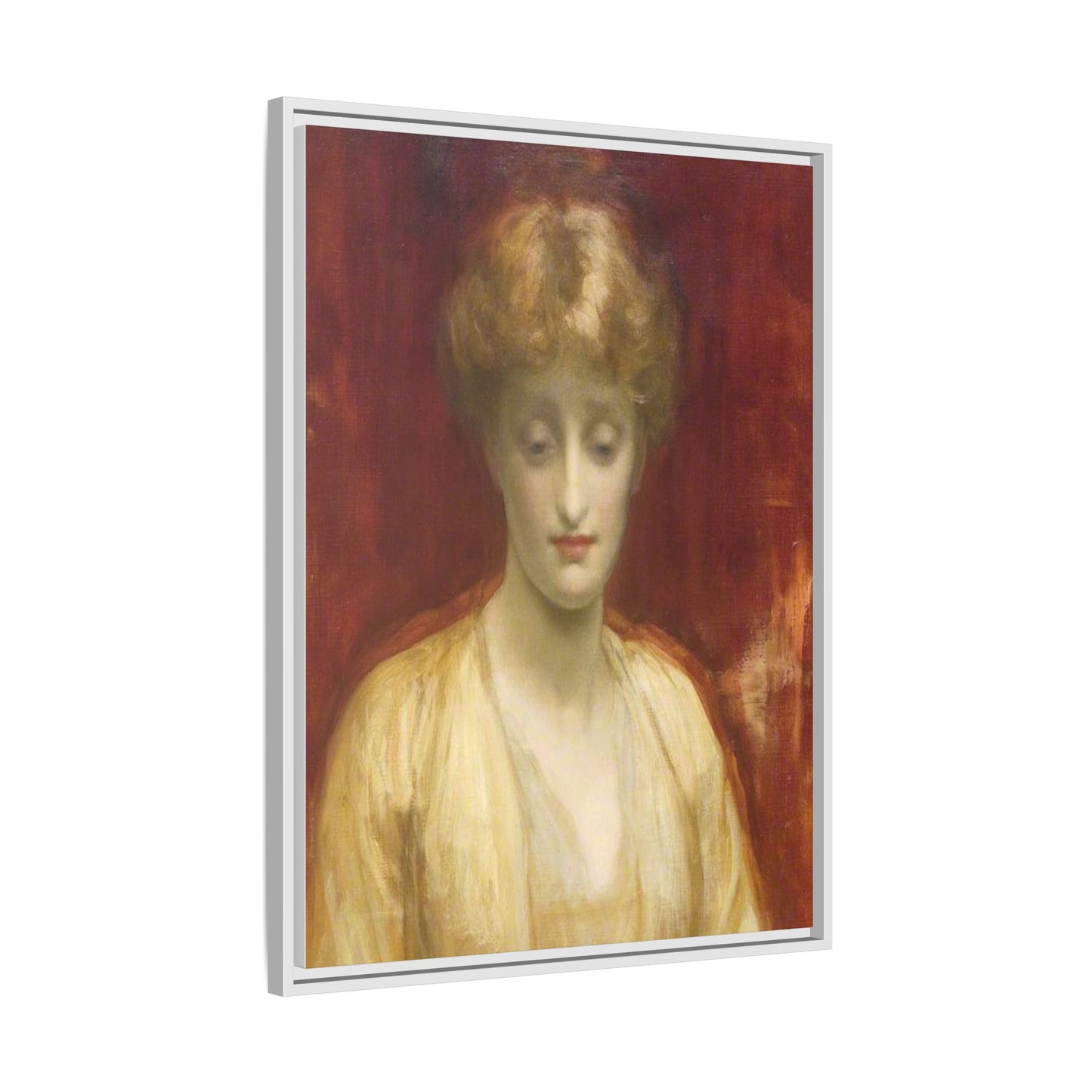 Mrs Williams by Lord Frederic Leighton Framed Matte Canvas Portrait Wall Art Print