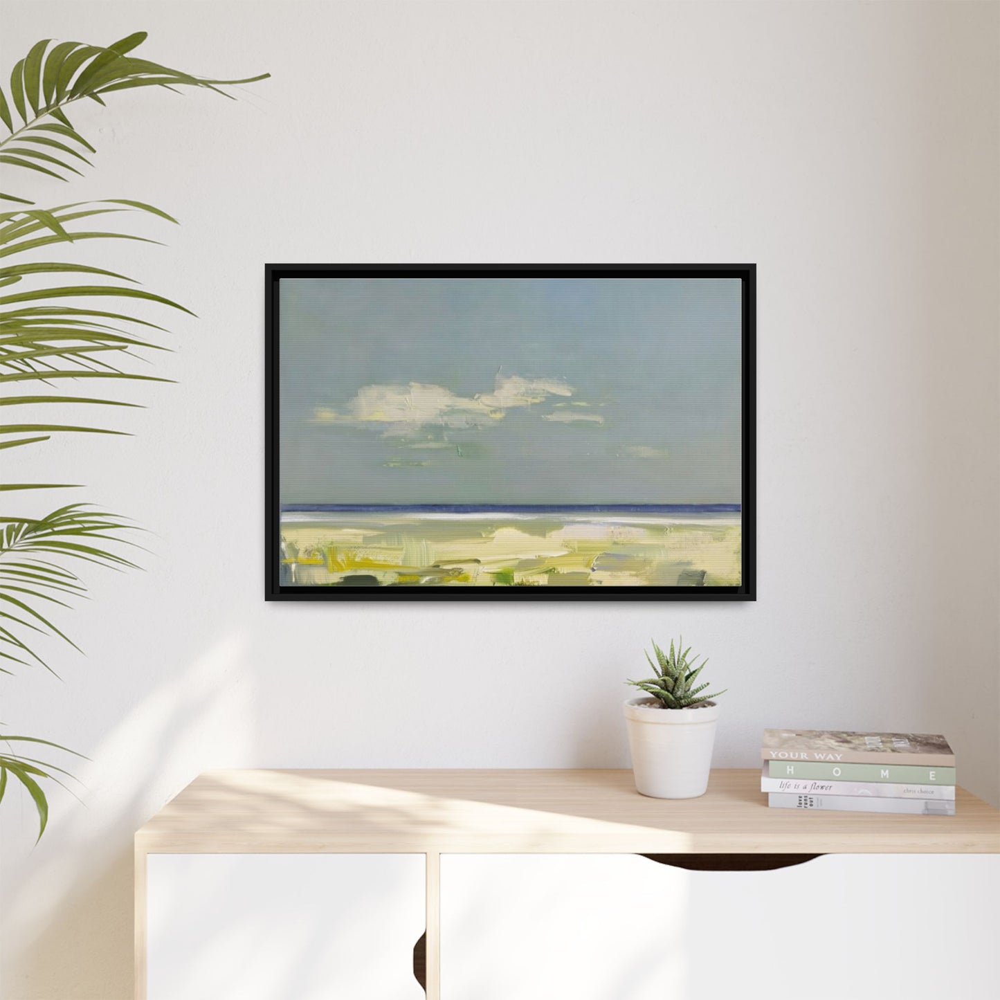 Coastal Calm Matte Canvas Framed Wall Art