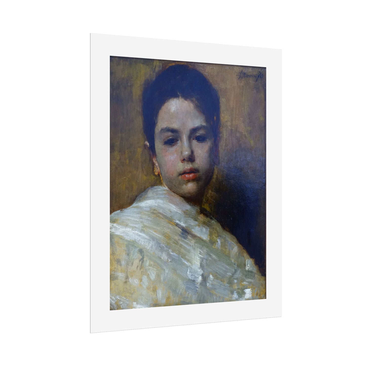 Carminella by Antonio Mancini Wall Art Print