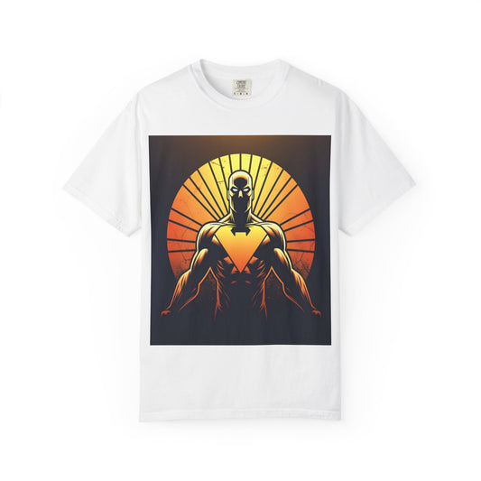 Superhero Sunrise T-Shirt — Bold Chest Emblem Graphic