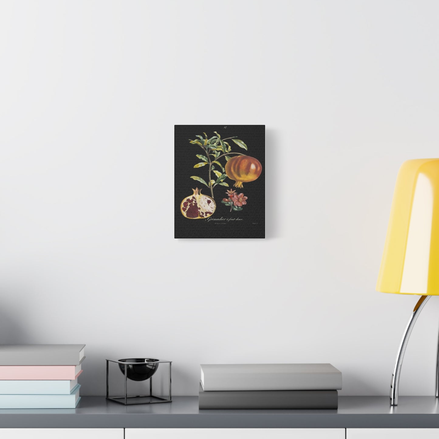 Pomegranate Botanical Canvas Print — Matte Stretched Wall Art
