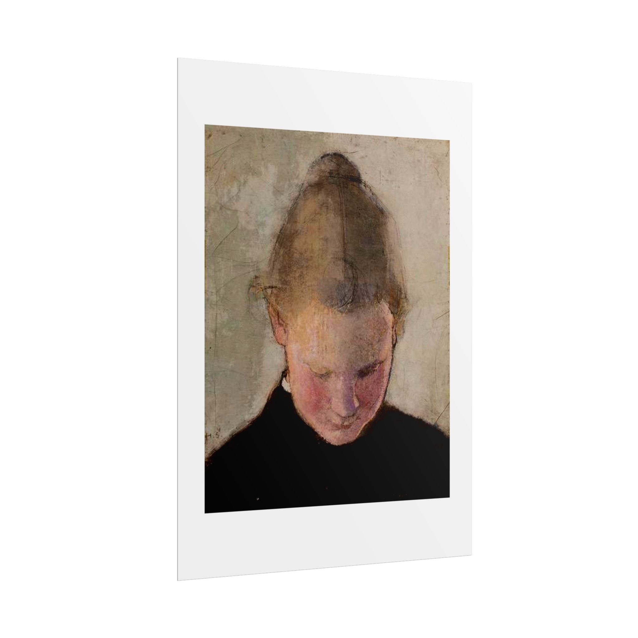 Lukeva tytto by Helena Schjerfbeck Wall Art Print