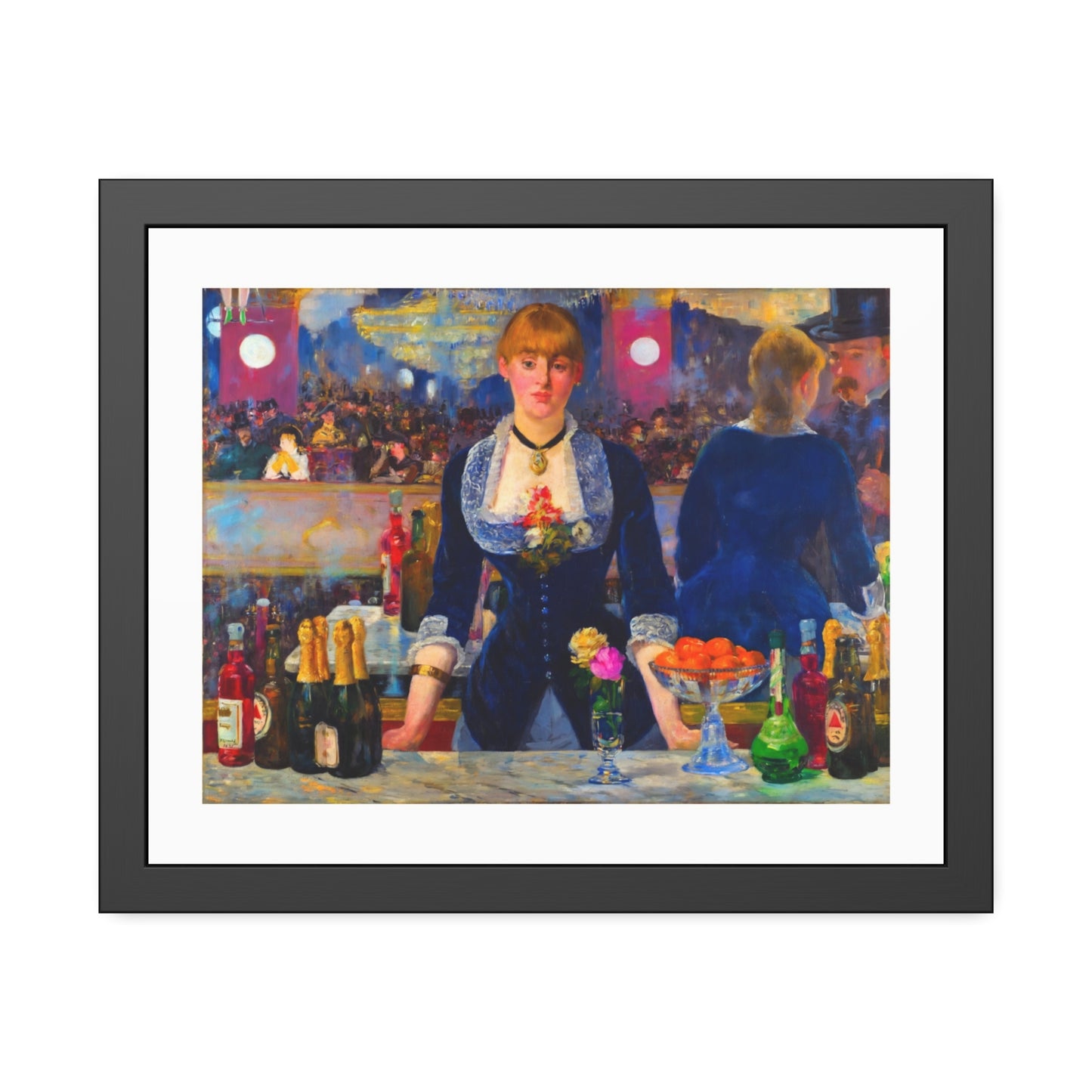 Framed Art Poster — 'A Bar at the Folies‑Bergère' Vintage Impressionist Print