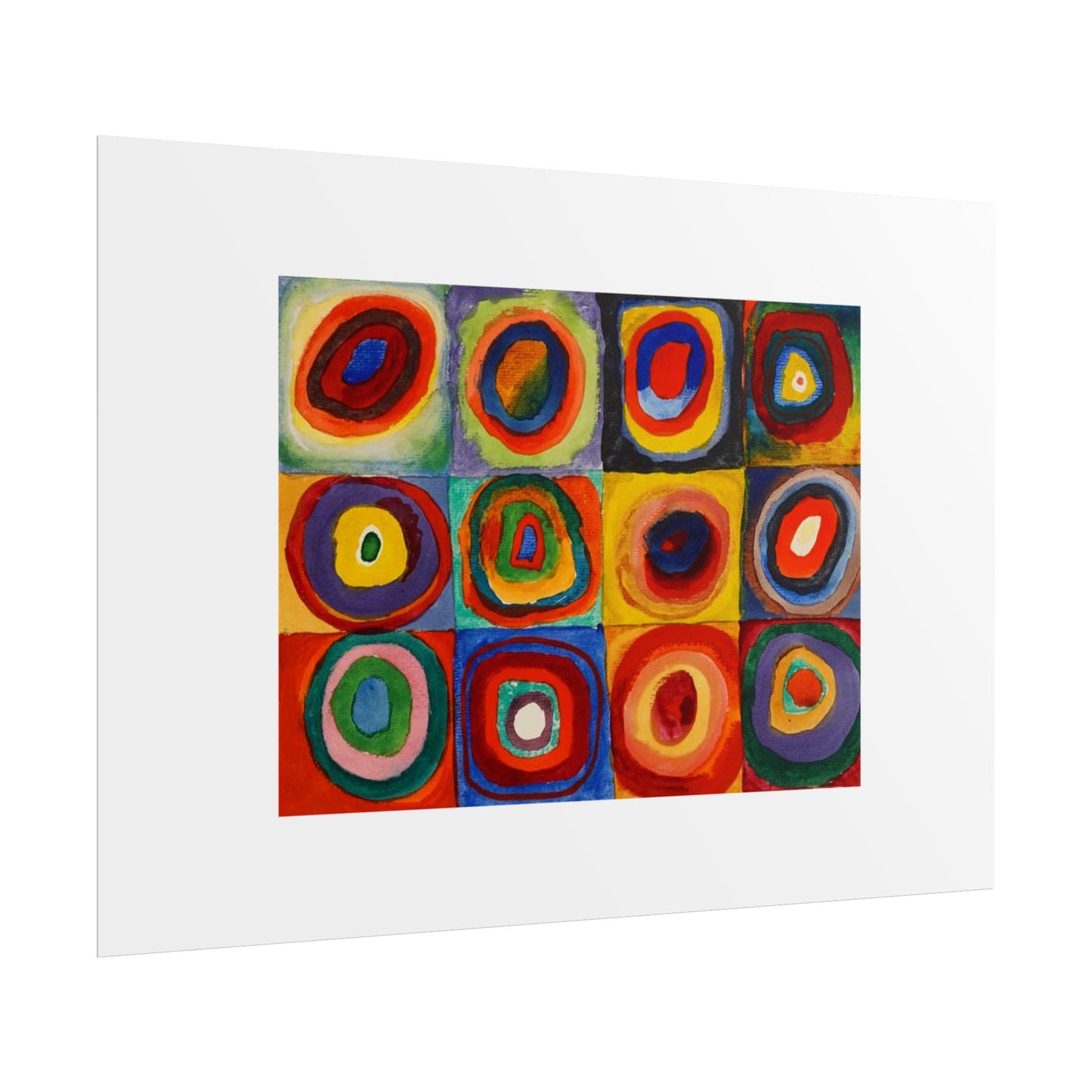 Colour Study, Squares with Concentric Circles by Vassily Kandinsky Wall Art Print