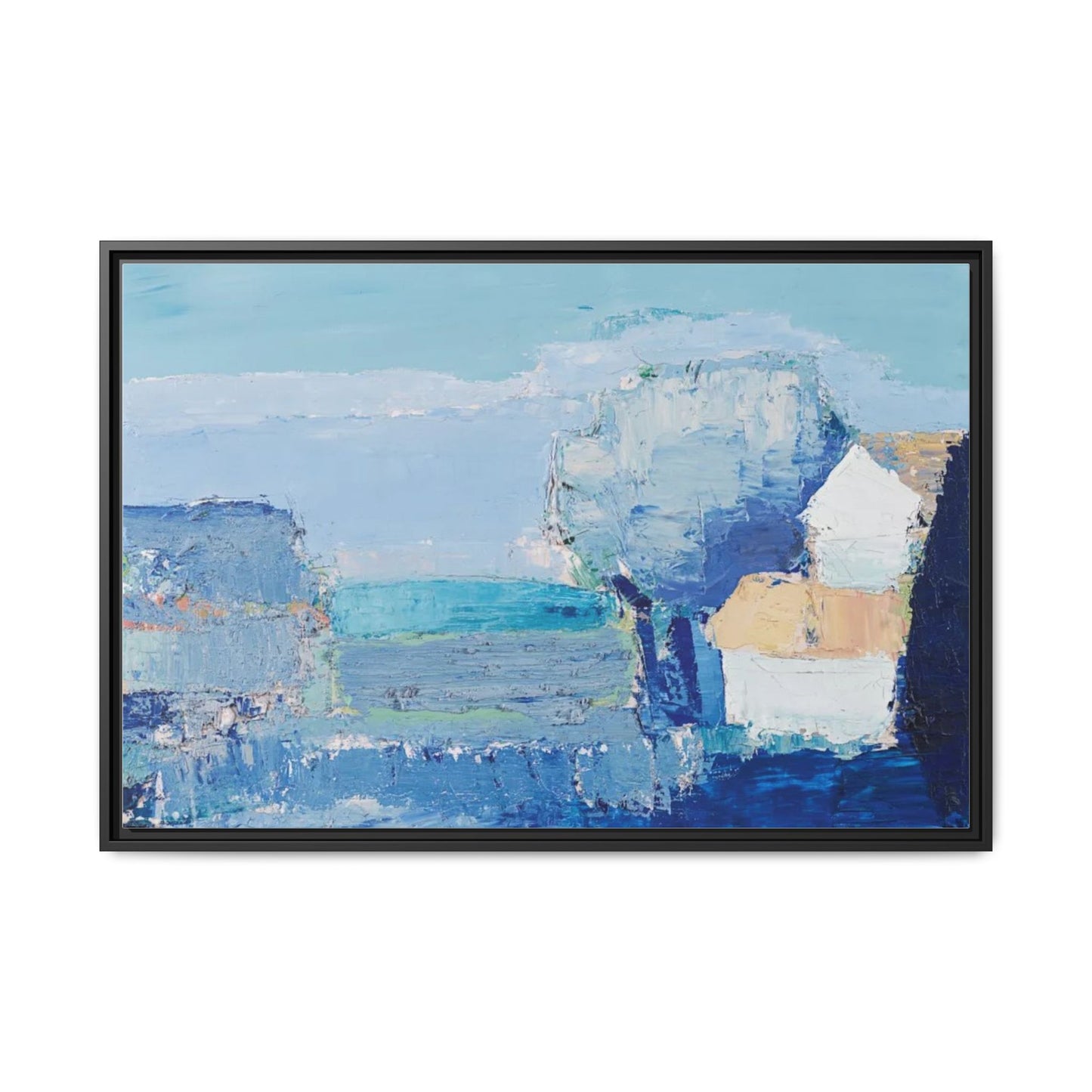 Paysage de Provence by Nicolas de Staël Framed Matte Canvas Seascape Wall Art Print