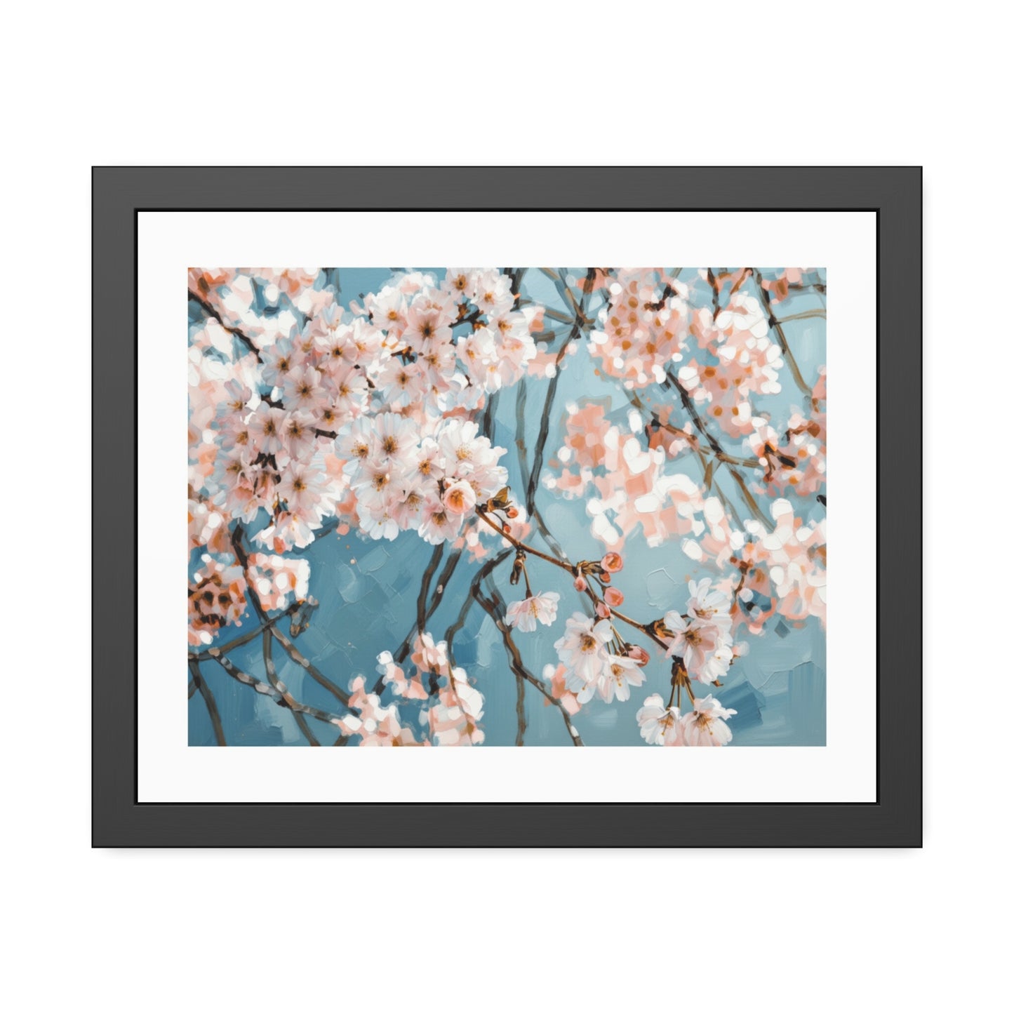 Cherry Blossom Framed Poster — Floral Wall Art Print