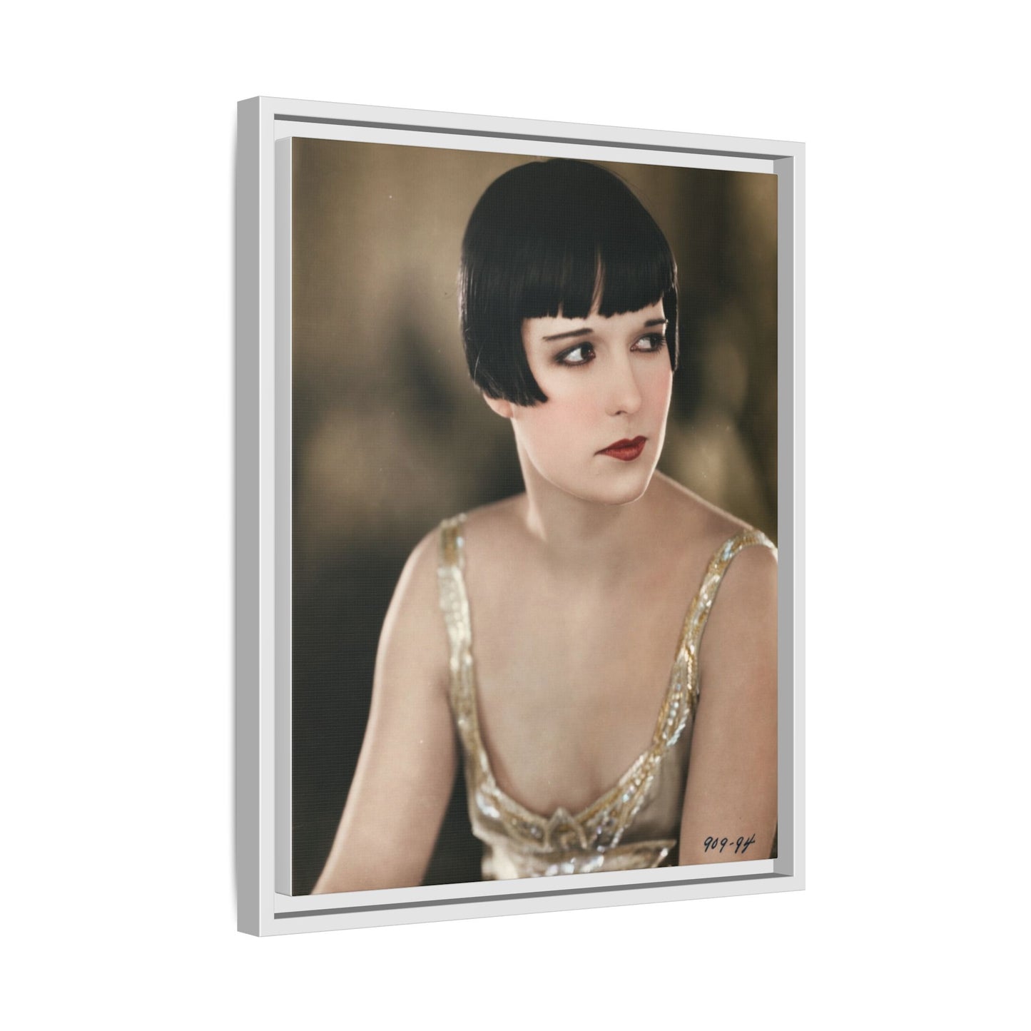 Vintage Louise Brooks Portrait Matte Canvas Framed Wall Art