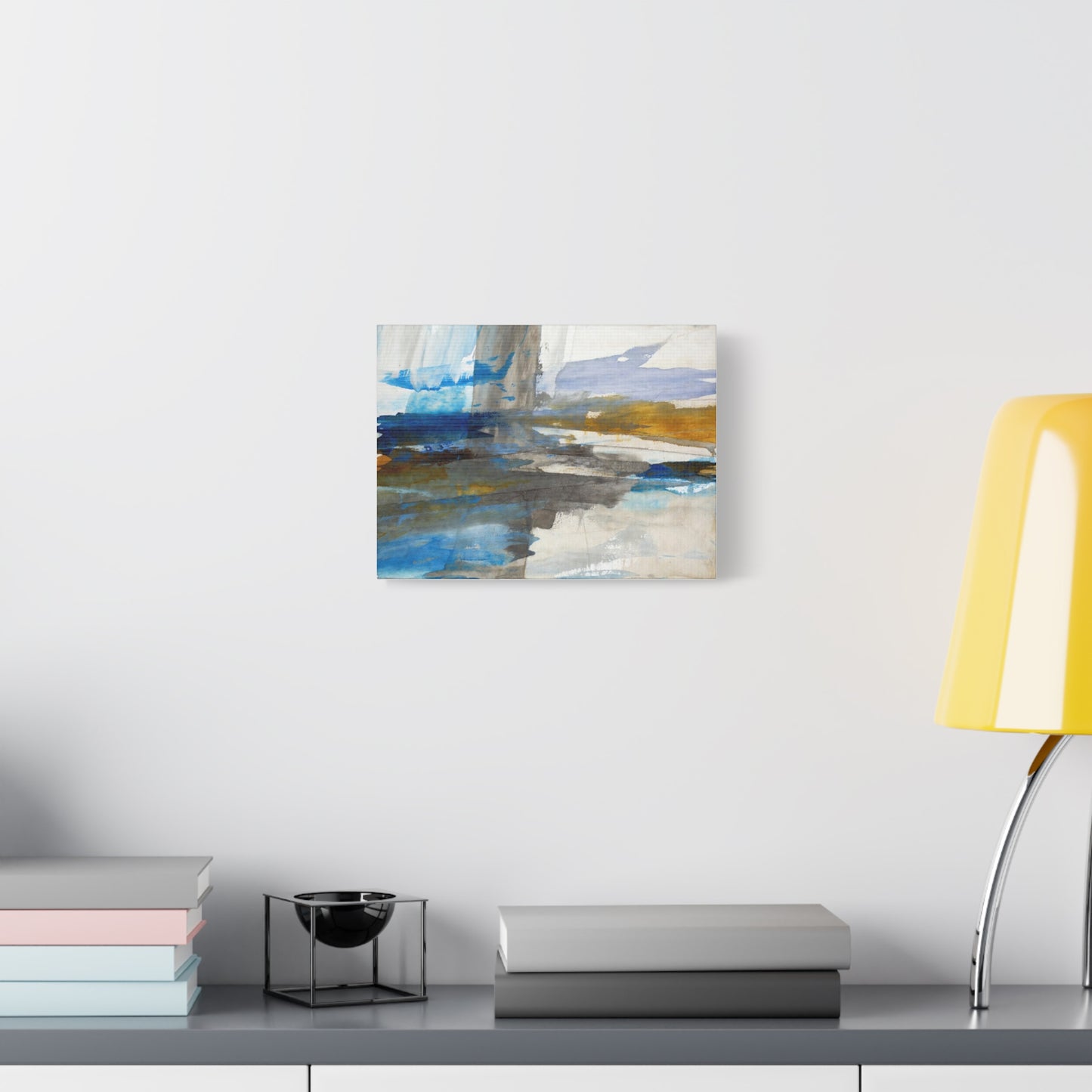 Abstract Coastal Blue Matte Canvas Print — Stretched 1.25" Wall Art
