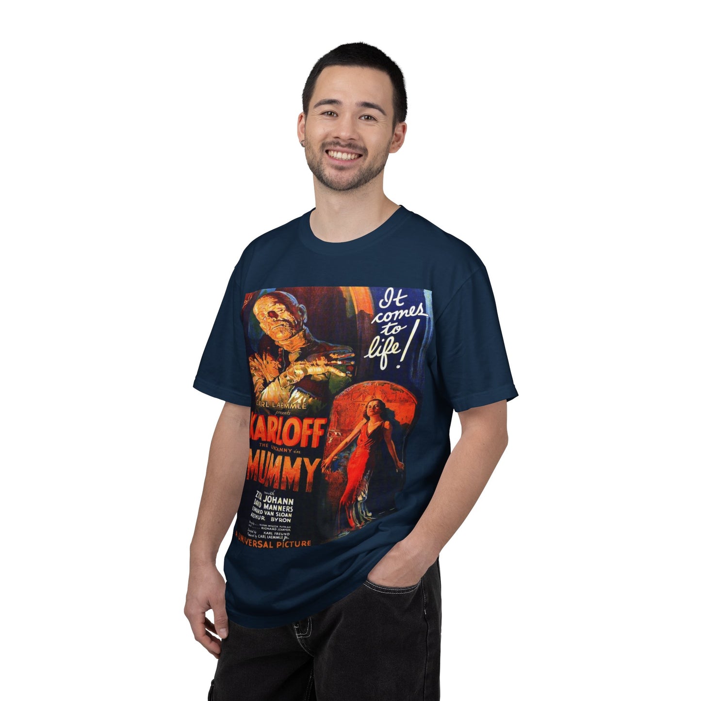 Mummy Movie Poster T‑Shirt — Vintage Karloff Horror Graphic Tee