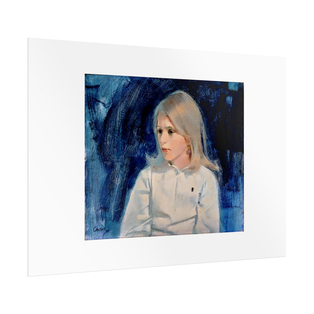 Painting of girl by Unknown Artist Wall Art Print