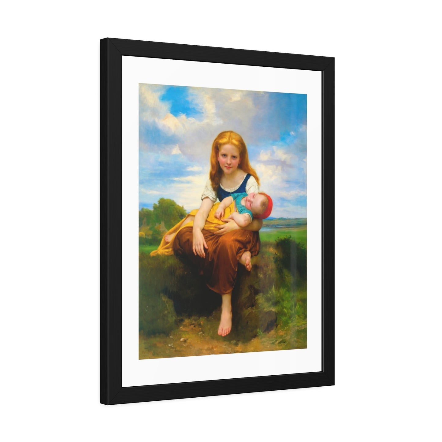 Framed Poster — Vintage Mother & Child Art Print