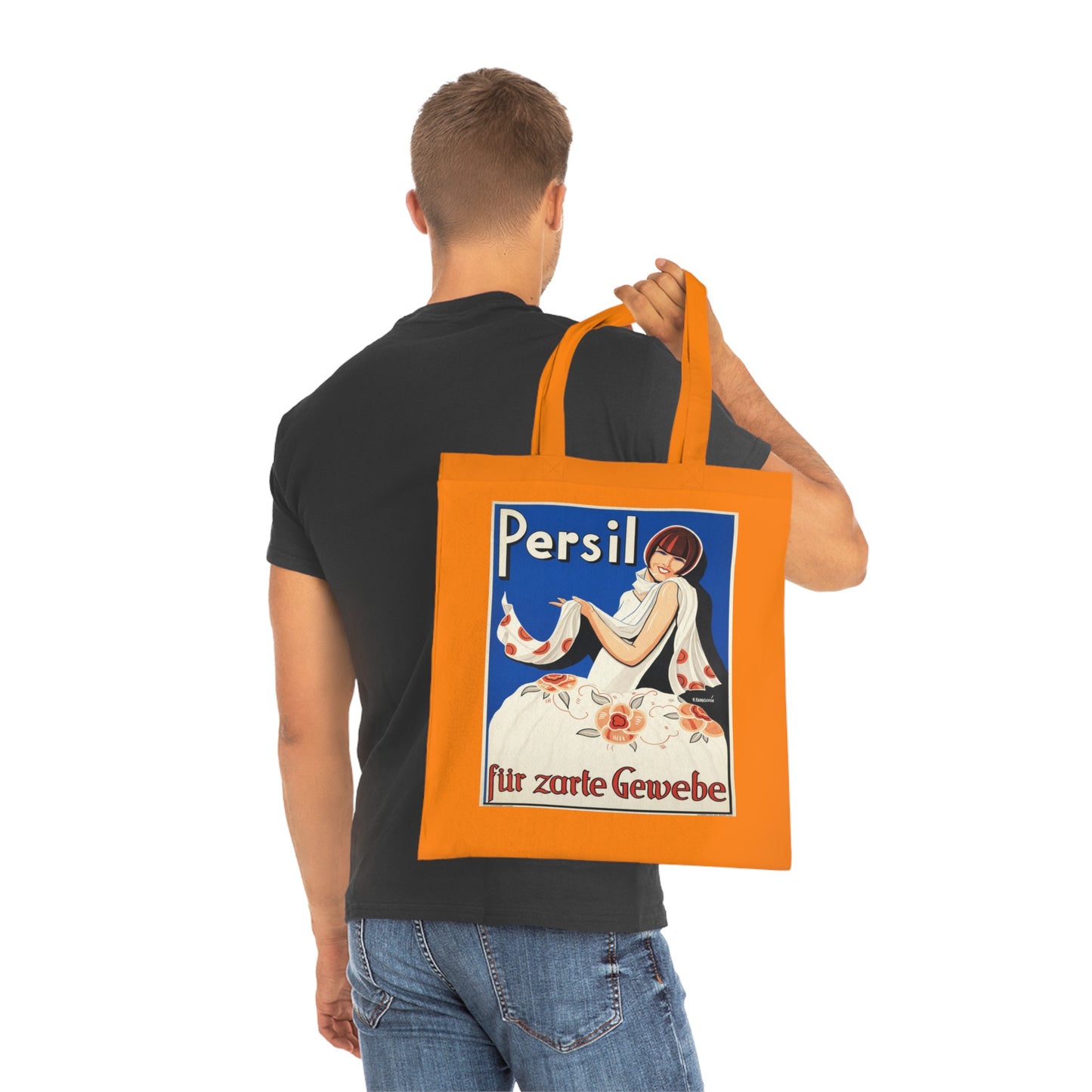 Vintage Persil Poster Cotton Tote — Retro Laundry Advertising Graphic Bag