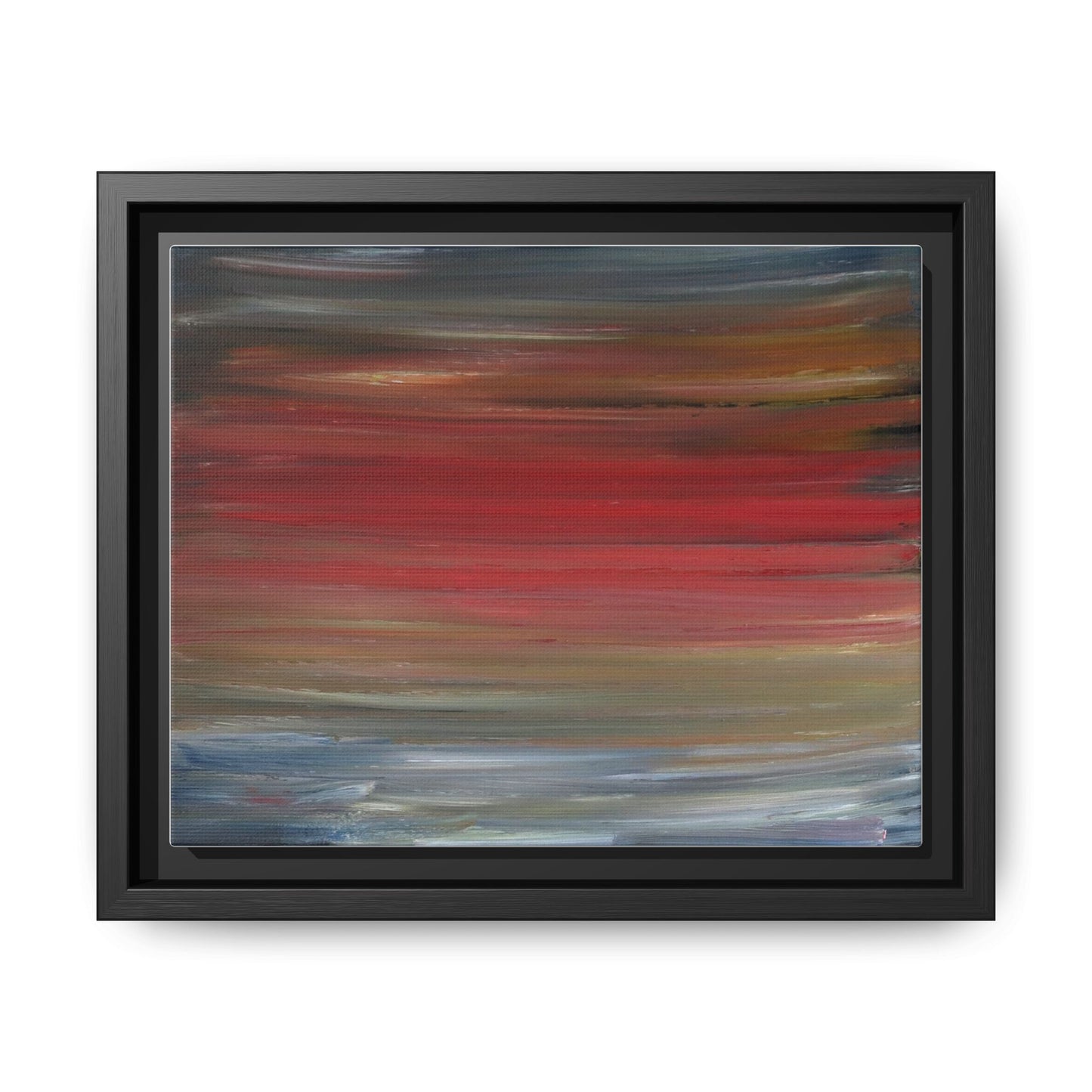 Misty morning by Norman Barrett Framed Matte Canvas Wall Art
