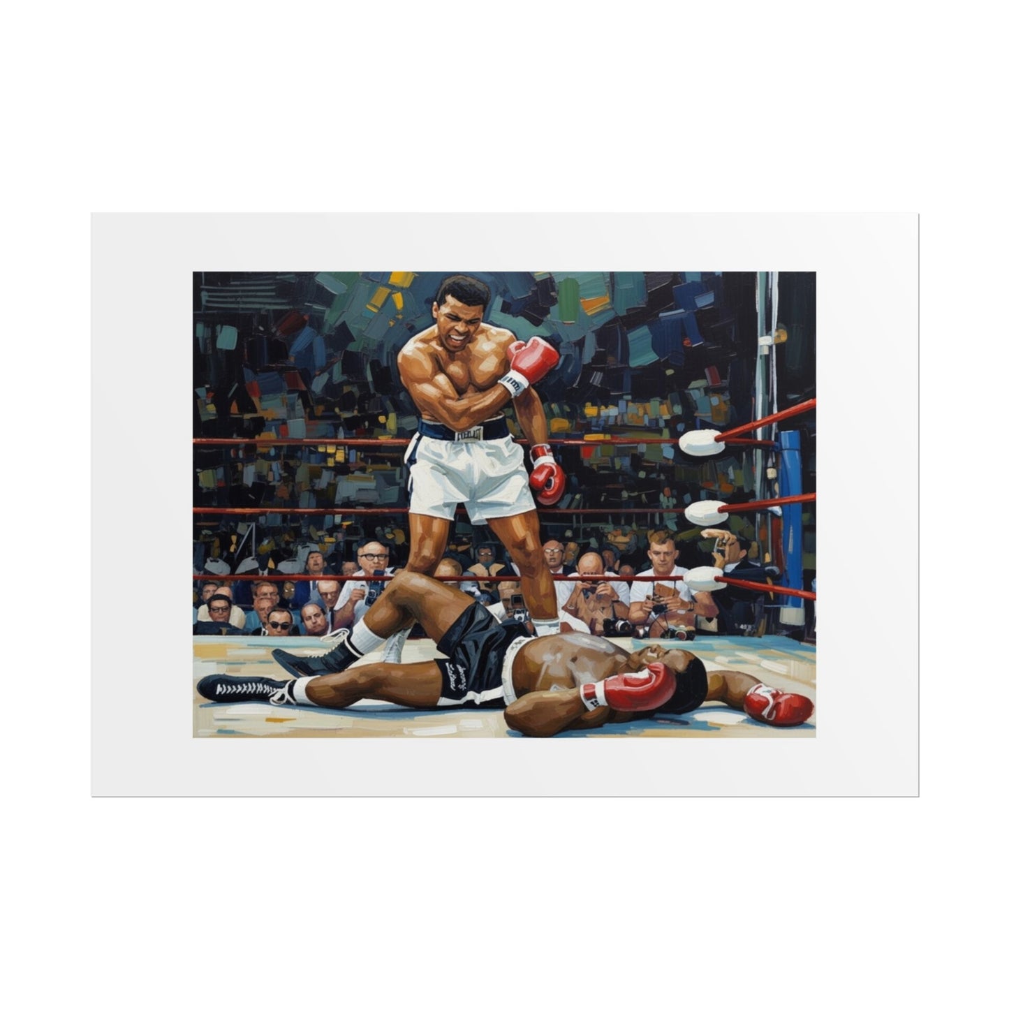 Muhammad Ali Knockout Boxing Poster — Rolled Sports Art Print
