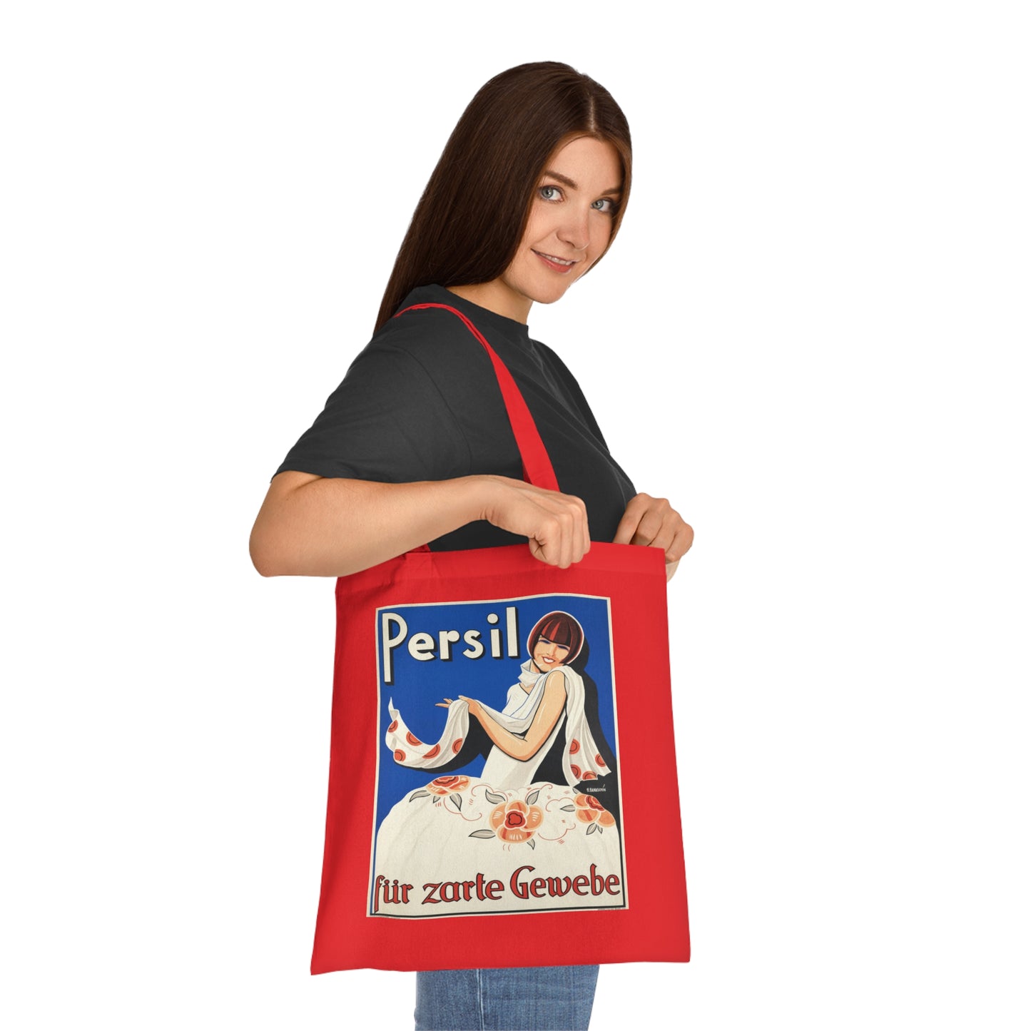 Vintage Persil Poster Cotton Tote — Retro Laundry Advertising Graphic Bag
