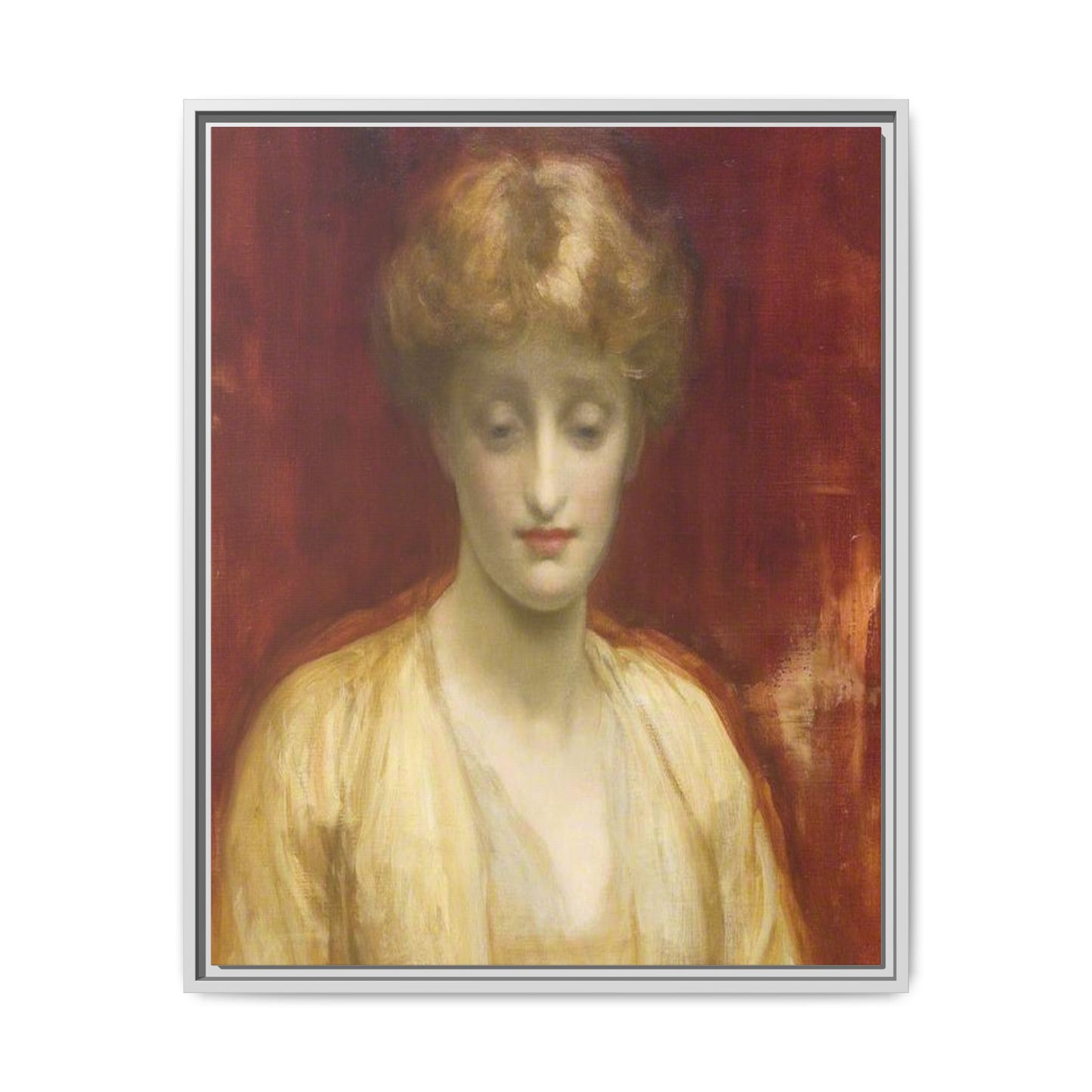 Mrs Williams by Lord Frederic Leighton Framed Matte Canvas Portrait Wall Art Print