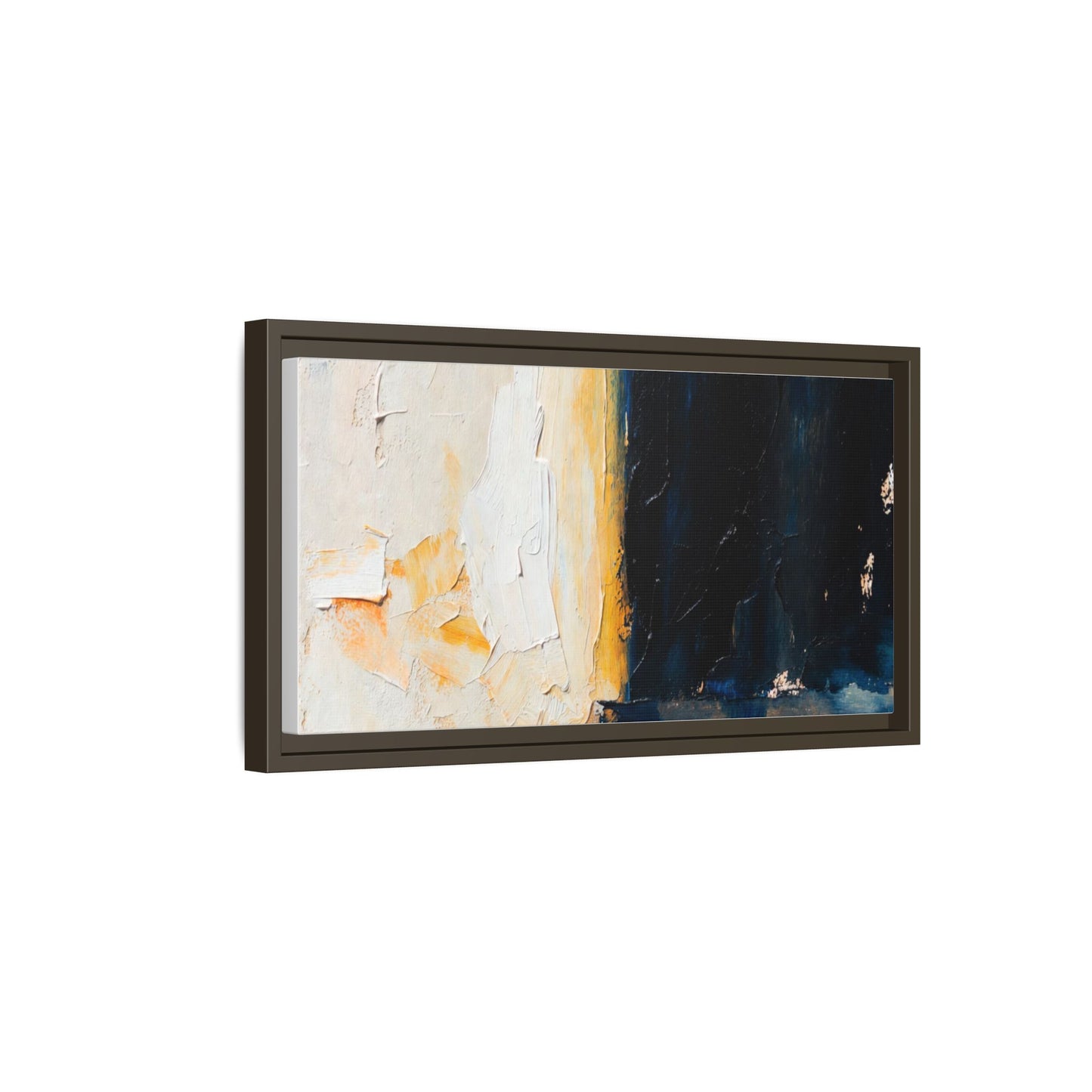 Abstract Coastal Texture Framed Canvas Art — Matte Multi-Color Wall Print