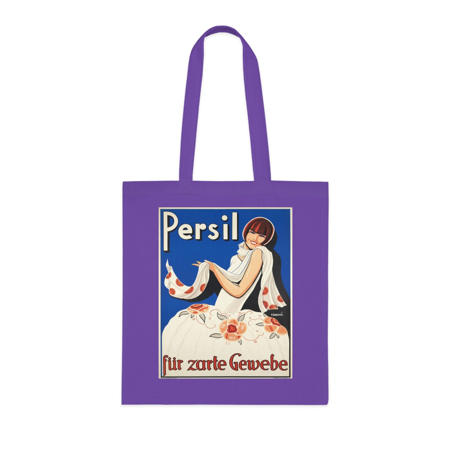 Vintage Persil Poster Cotton Tote — Retro Laundry Advertising Graphic Bag