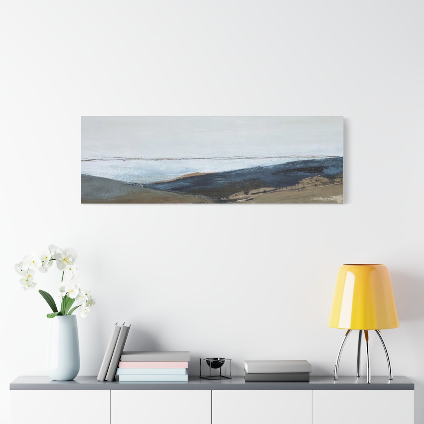 Abstract Coastal Landscape Canvas — Stretched Matte Wall Art