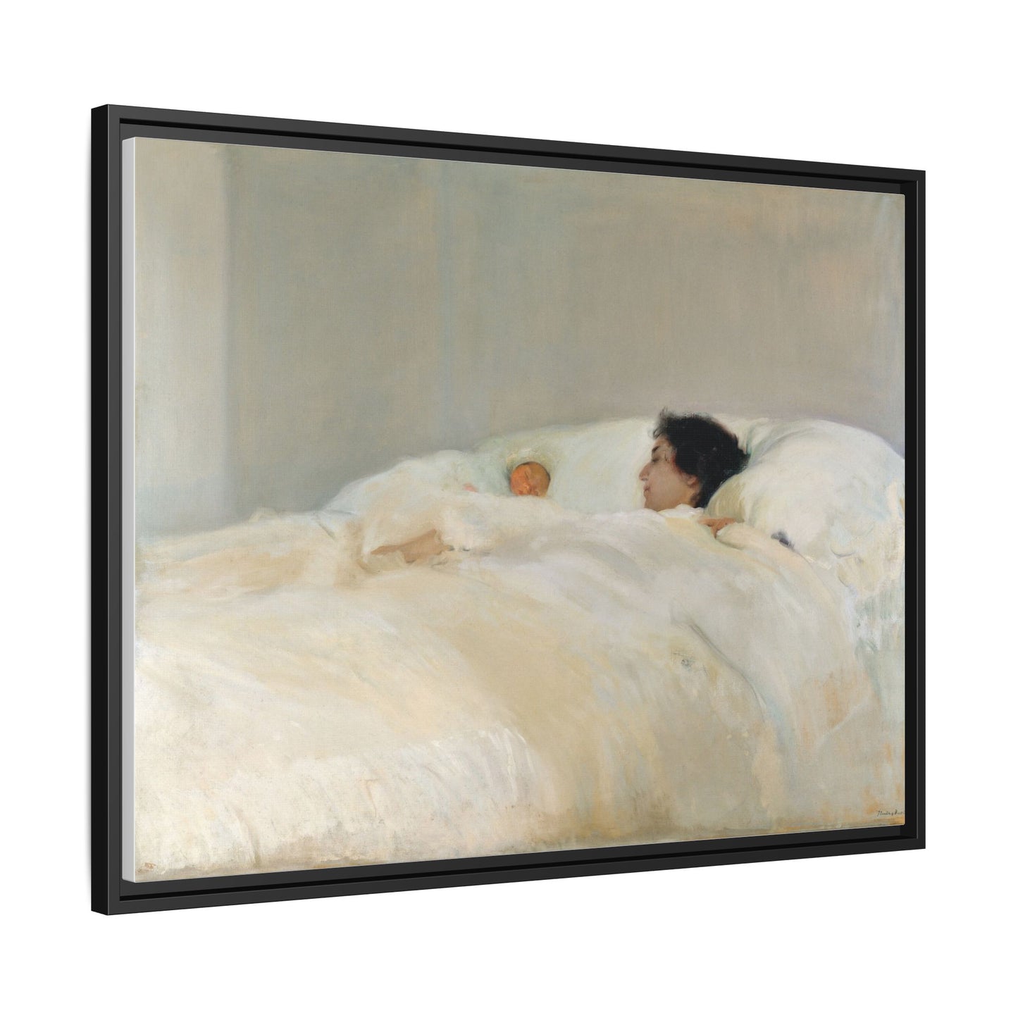 Mother by Joaquin Sorolla y Bastida Framed Matte Canvas Wall Art Print