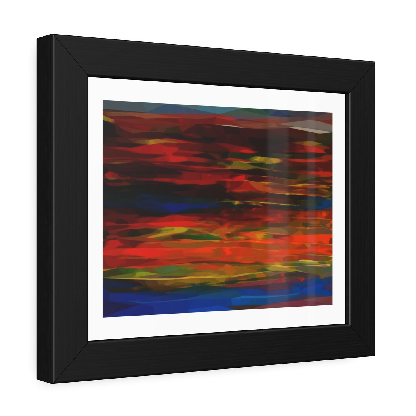 Abstract Sunset Framed Poster — Colorful Modern Wall Art
