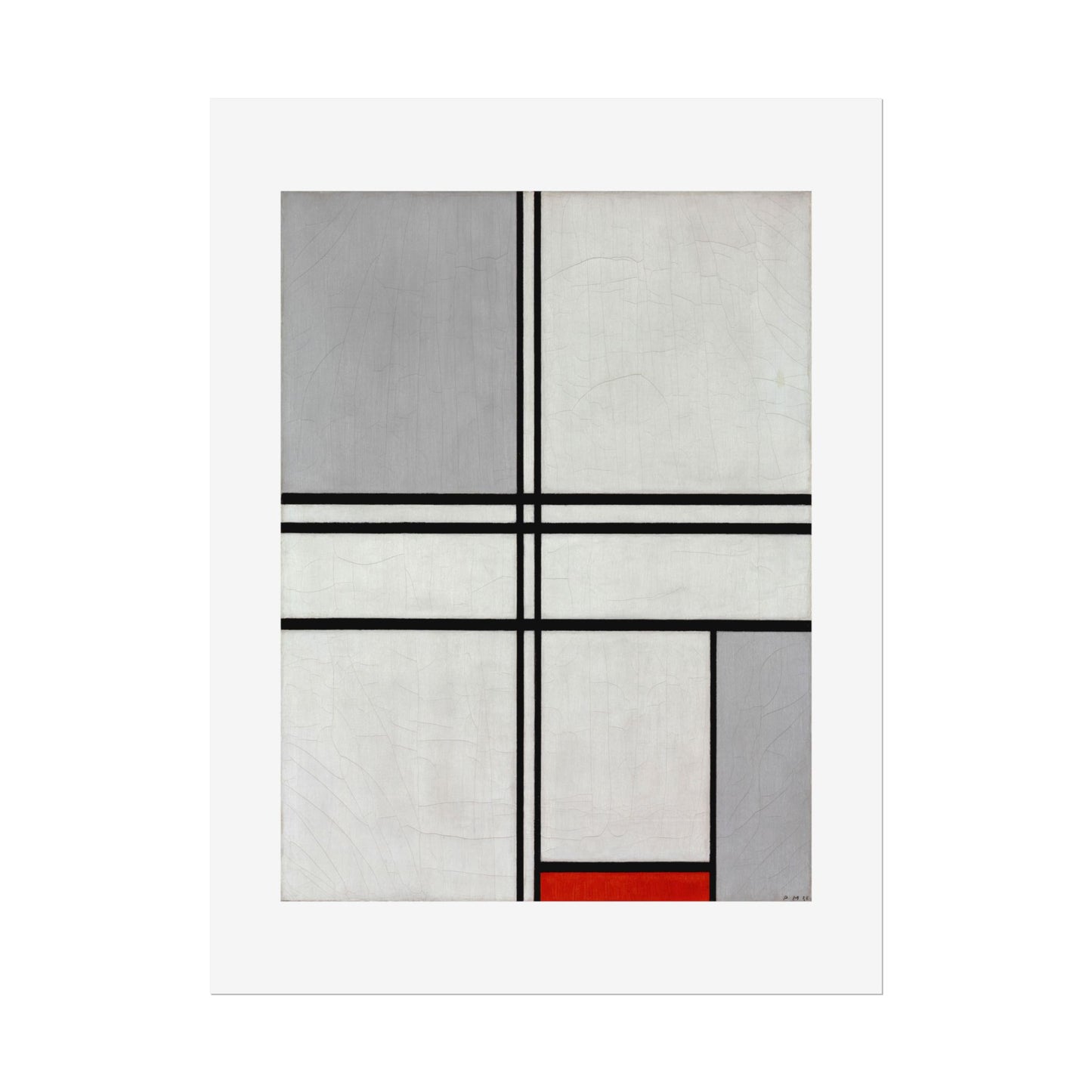 Composition (No. 1) by Piet Mondrian Abstract  Wall Art Print