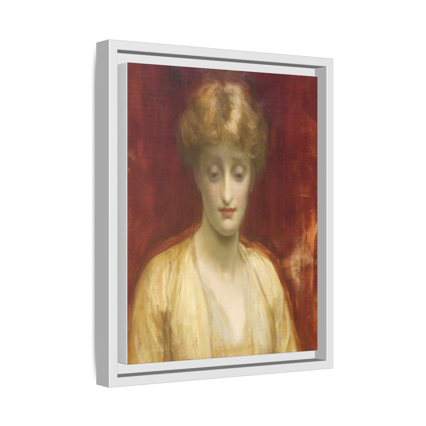 Mrs Williams by Lord Frederic Leighton Framed Matte Canvas Portrait Wall Art Print