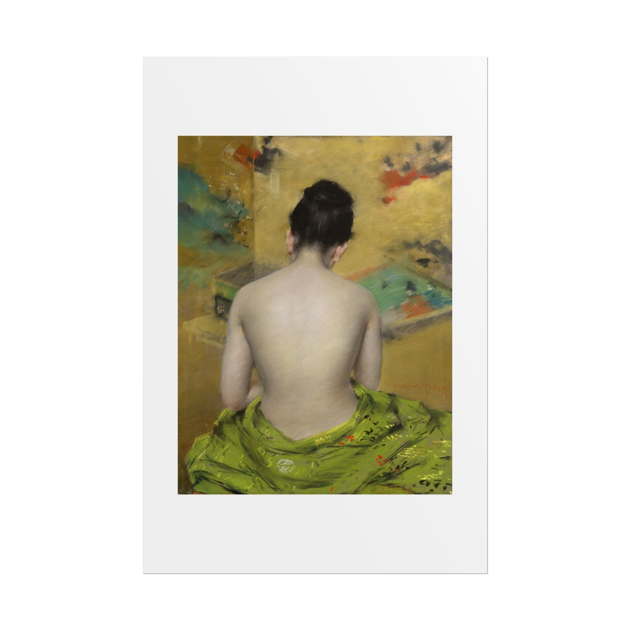Study of Flesh Color and Gold by William Merritt Chase Wall Art Print