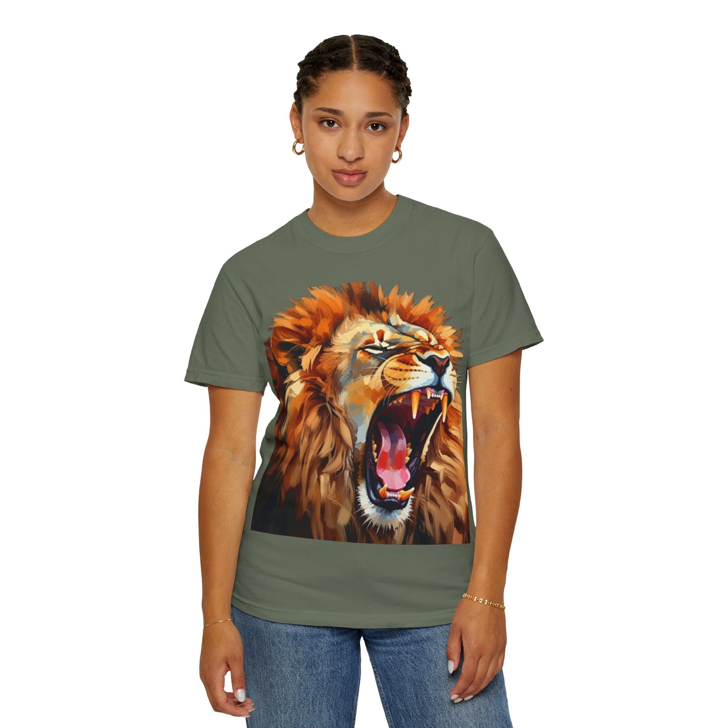 Roaring Lion T-Shirt Bold Wildlife Graphic Tee