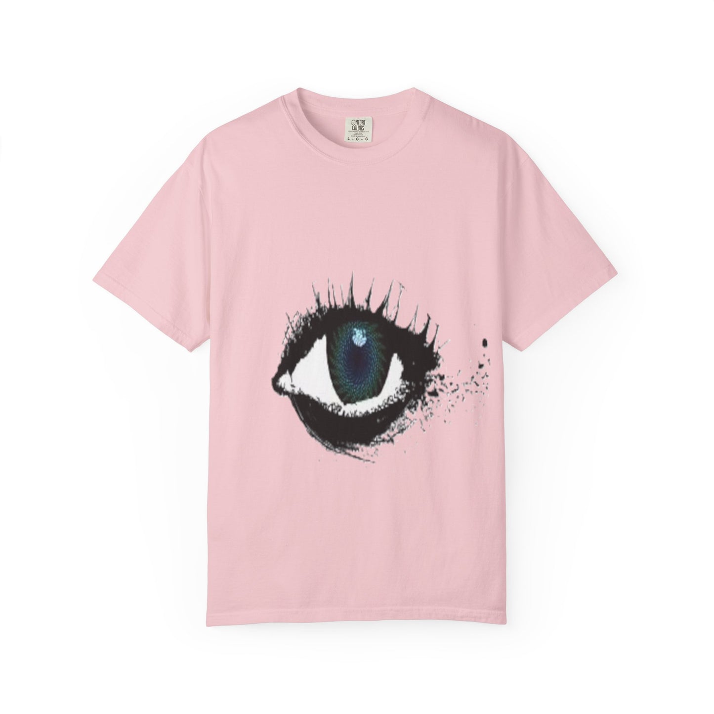 Eye Graphic T-Shirt — Blue Iris Grunge Art Tee
