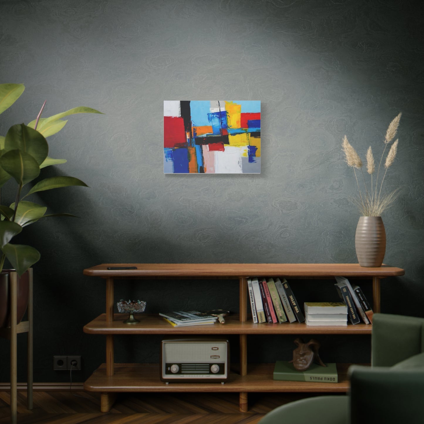 Abstract Color Block Canvas Print — Modern Geometric Wall Art