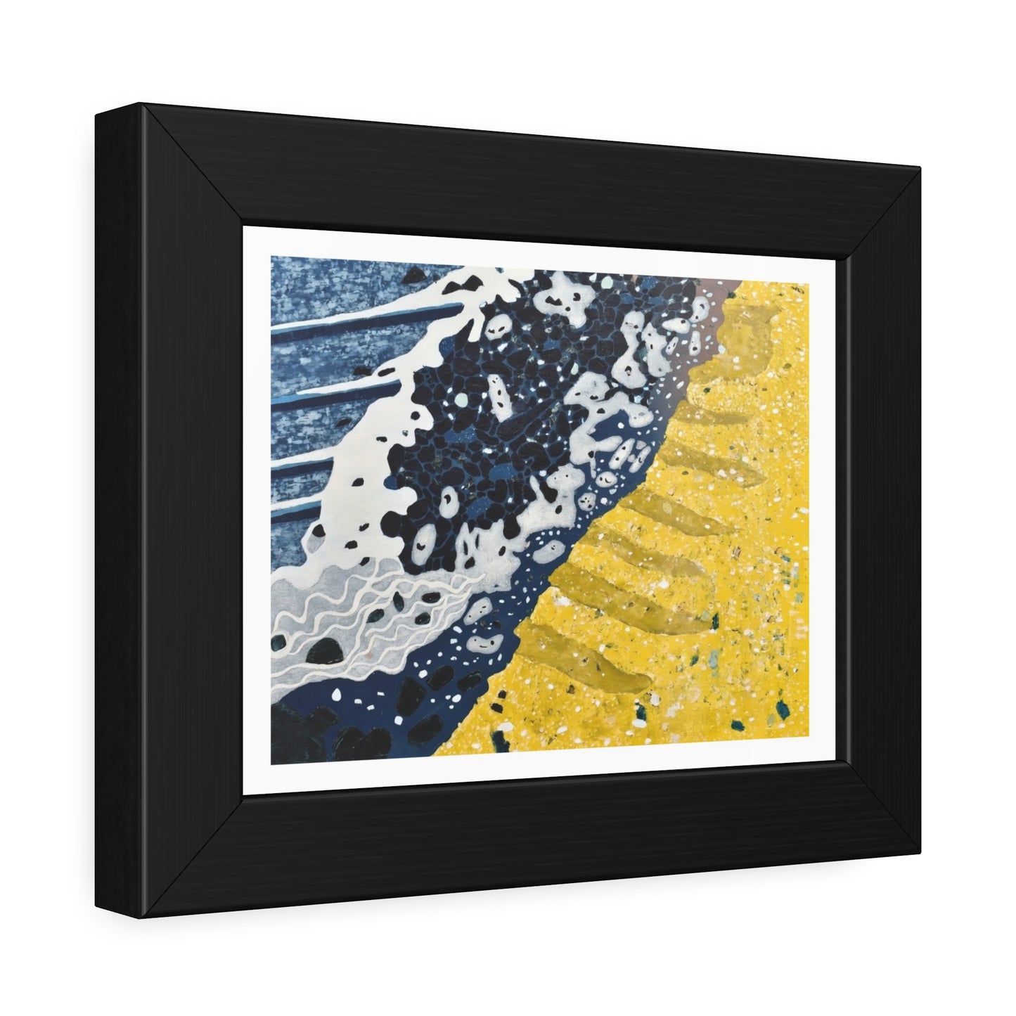 Coastal Wave Abstract — Framed Paper Poster