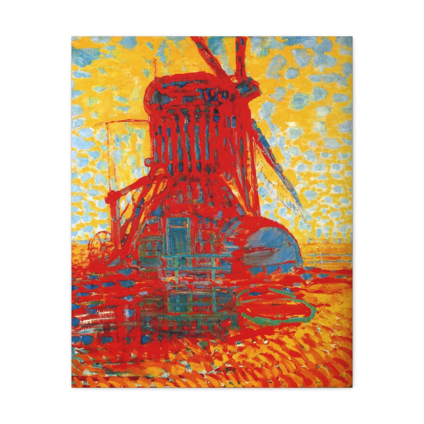 Mill by Sunlight by Piet Mondrian Canvas Wall Art Print