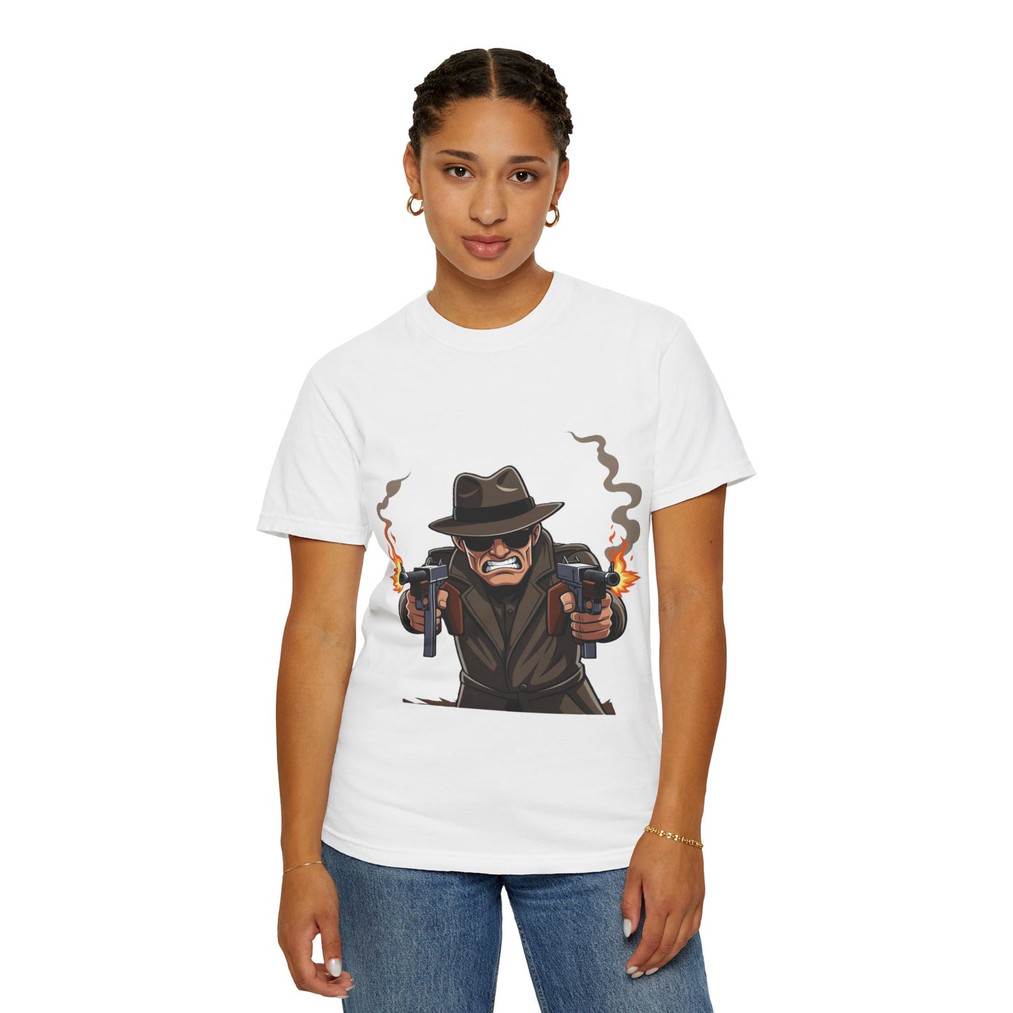 Vintage Gangster Shooter T-Shirt – Retro Mobster Graphic Tee