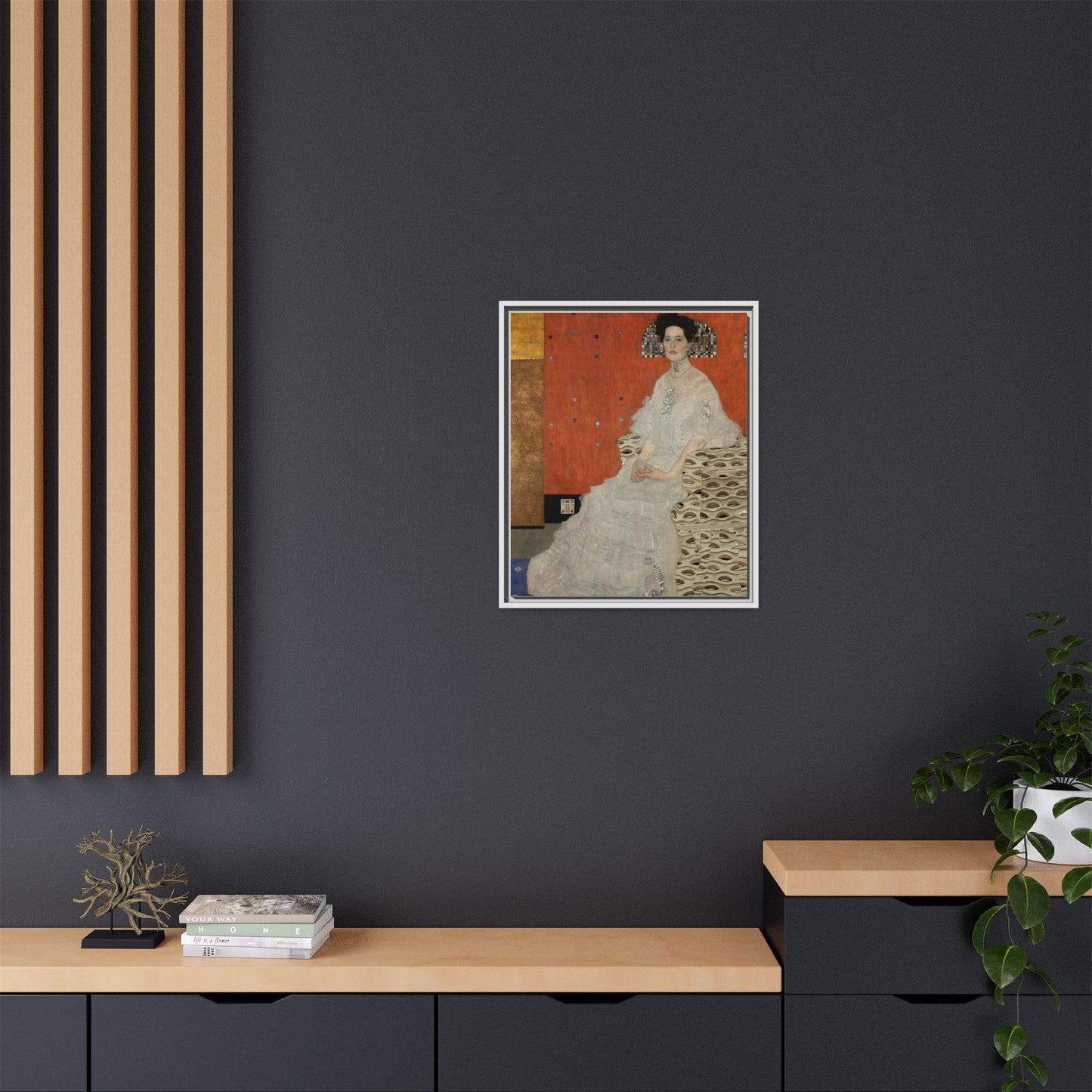 Fritza Riedler by Gustav Klimt Framed Matte Canvas Wall Art Print