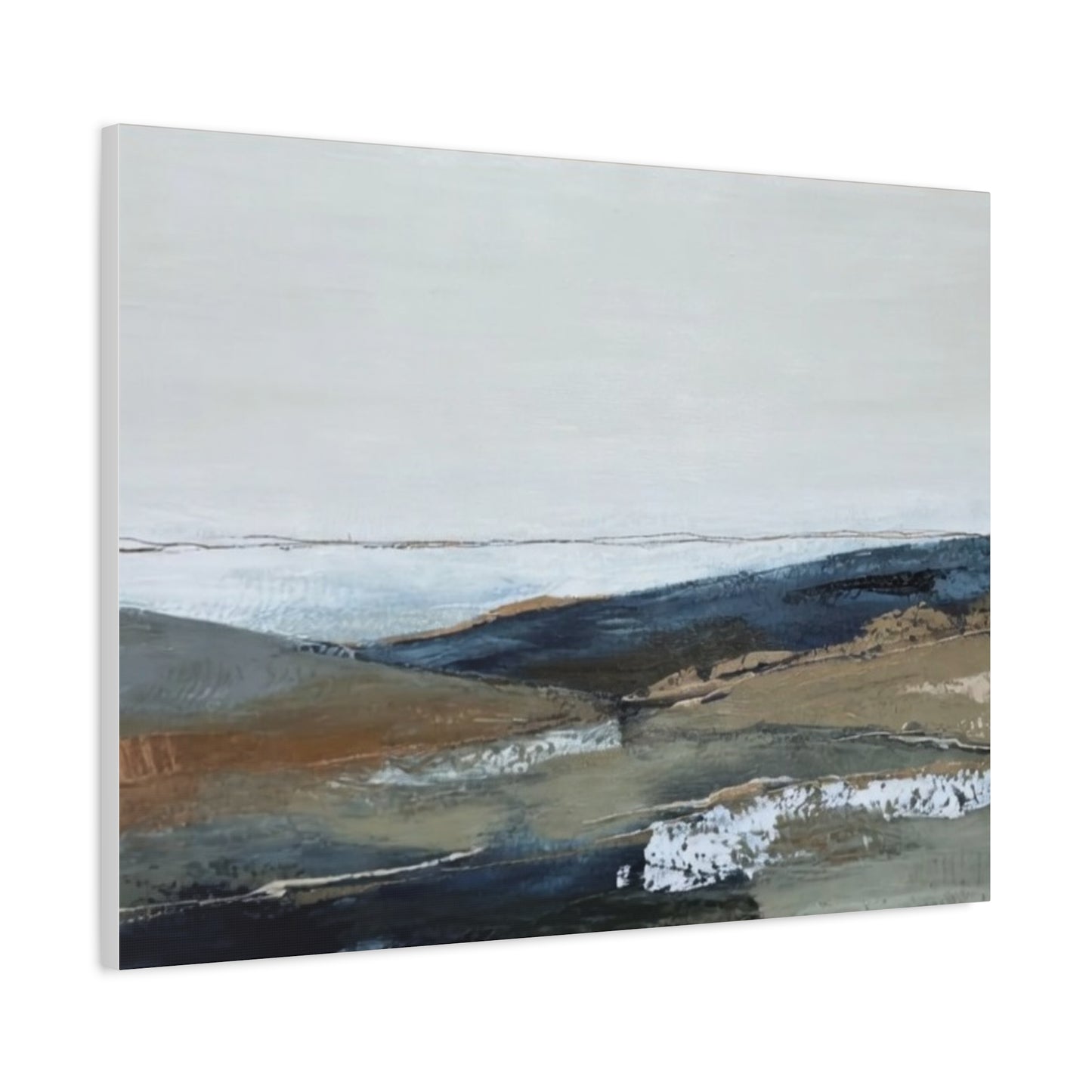 Abstract Coastal Landscape Canvas — Stretched Matte Wall Art