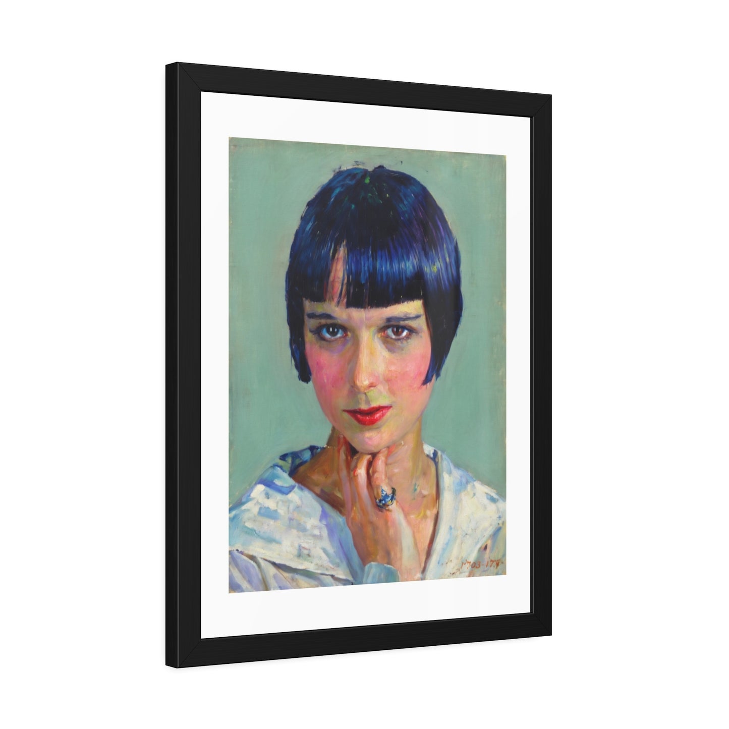 Vintage Portrait Framed Poster — 1920s Flapper Art Print