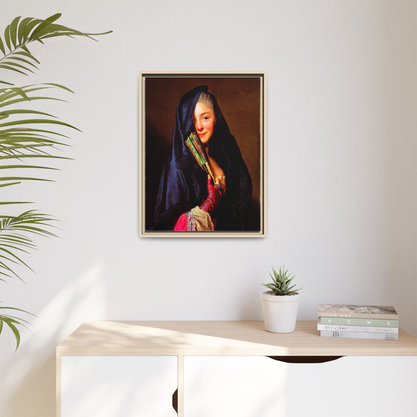 Framed Matte Canvas Wall Art — Classical Portrait Print