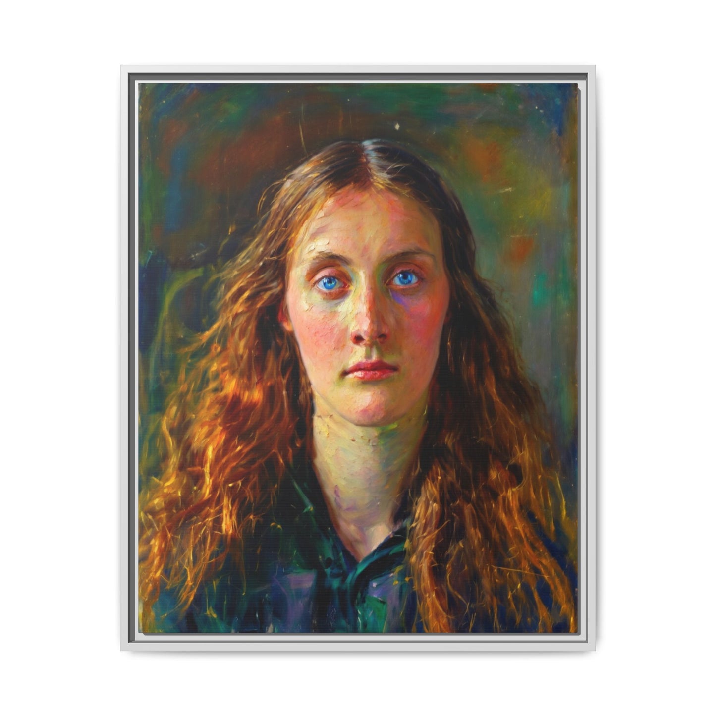 Framed Matte Canvas Print — Vintage Portrait Art