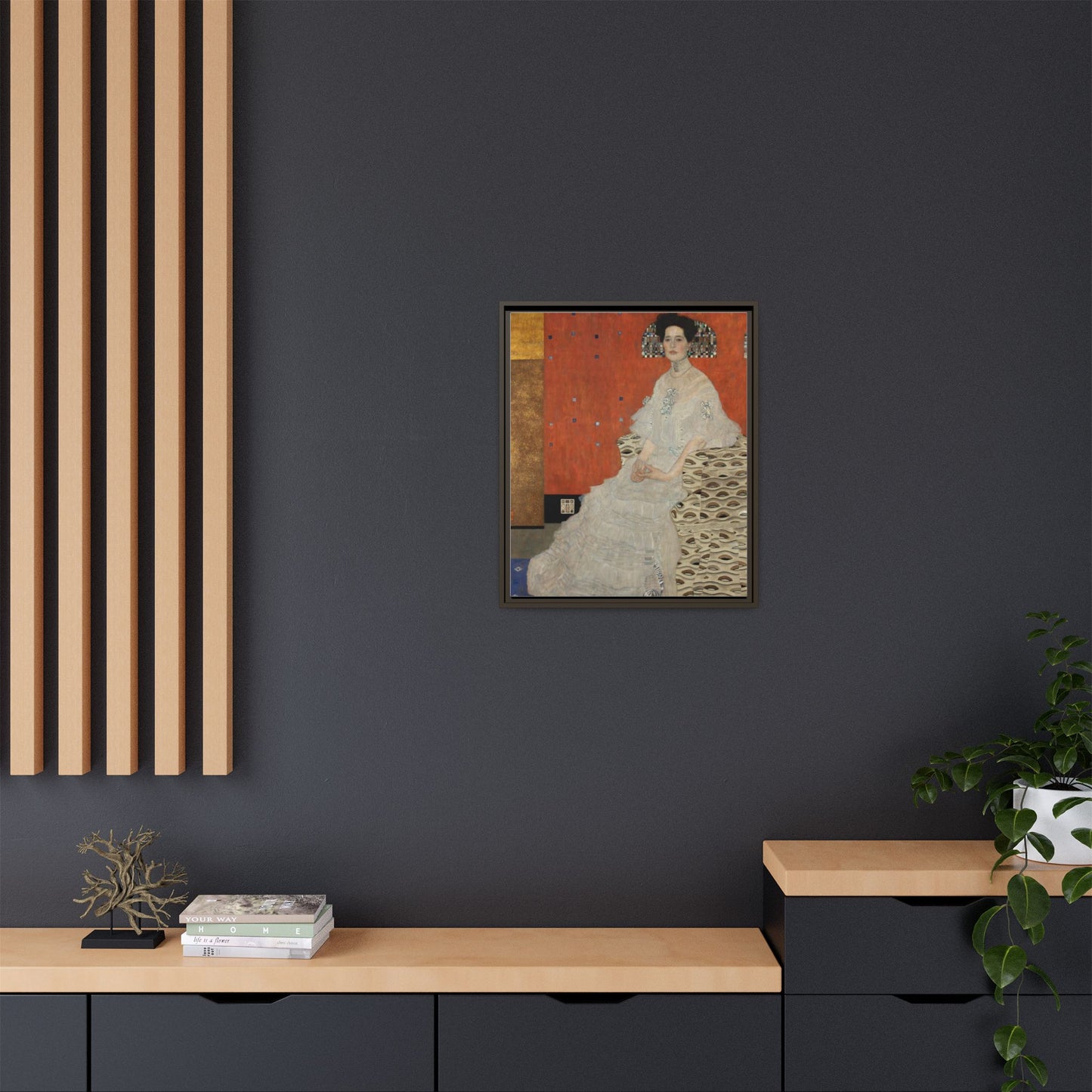 Fritza Riedler by Gustav Klimt Framed Matte Canvas Wall Art Print