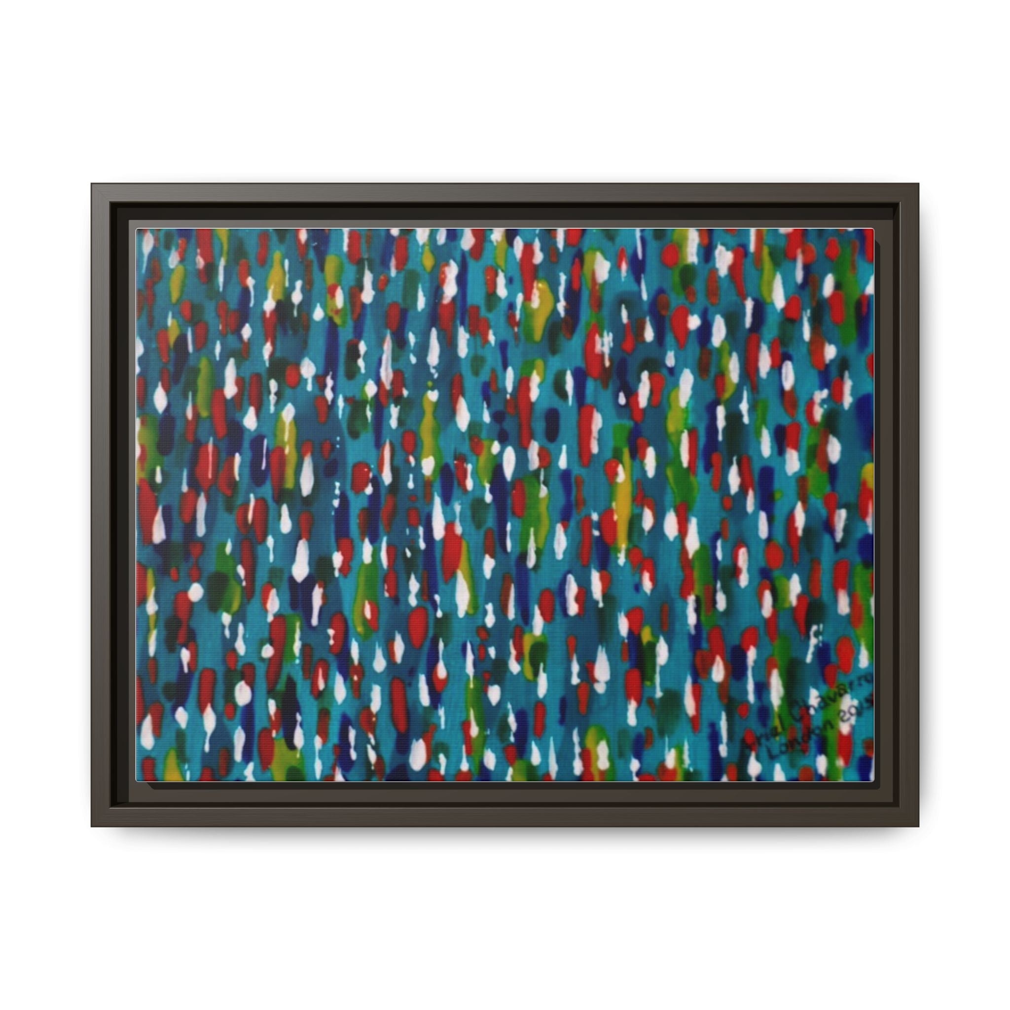 Colours Of The Soul Reflecting On Water by Ariel Chavarro Avila Matte Canvas Framed Art