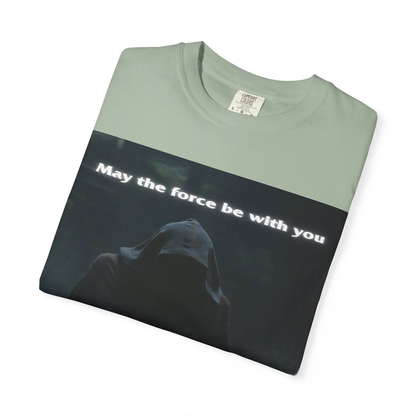 May the Force Be With You T-Shirt — Dark Hooded Lightsaber Graphic Tee