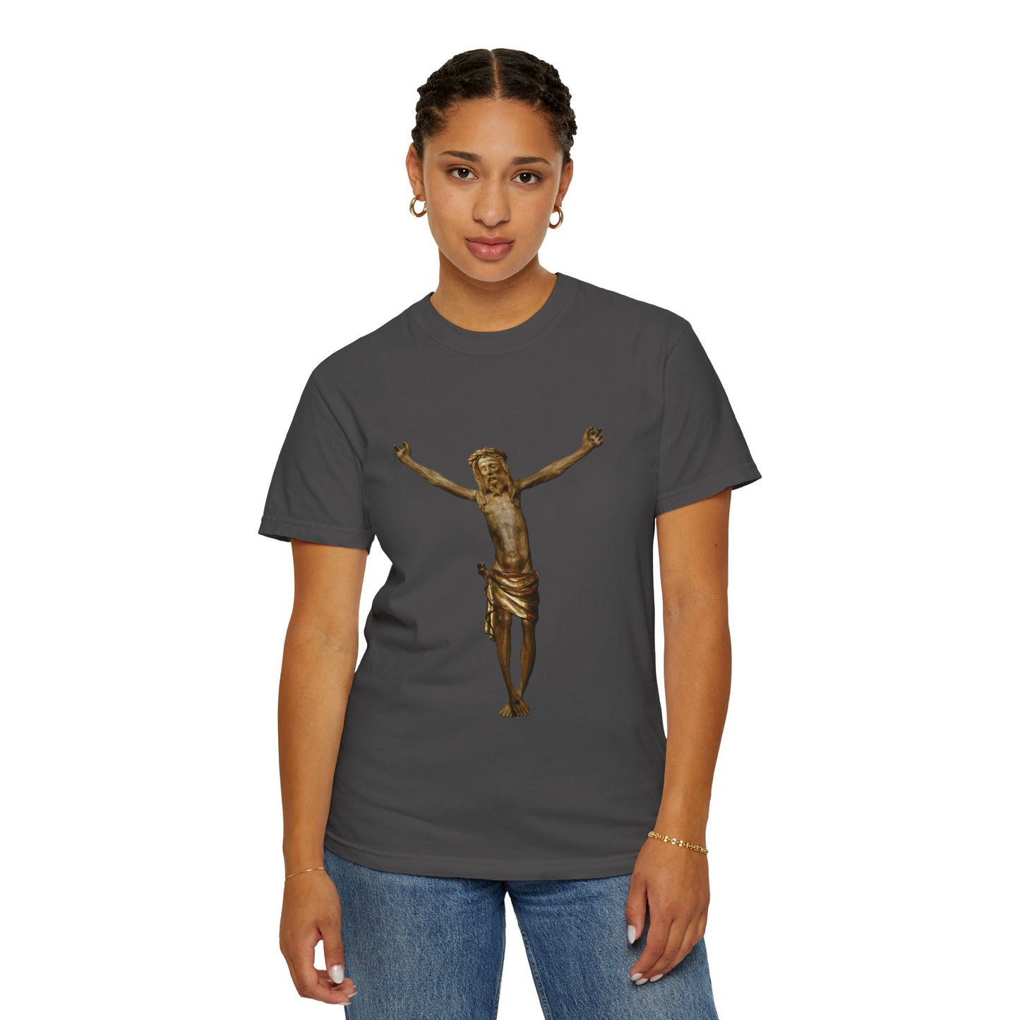 Unisex Christ on the cross Garment-Dyed T-shirt
