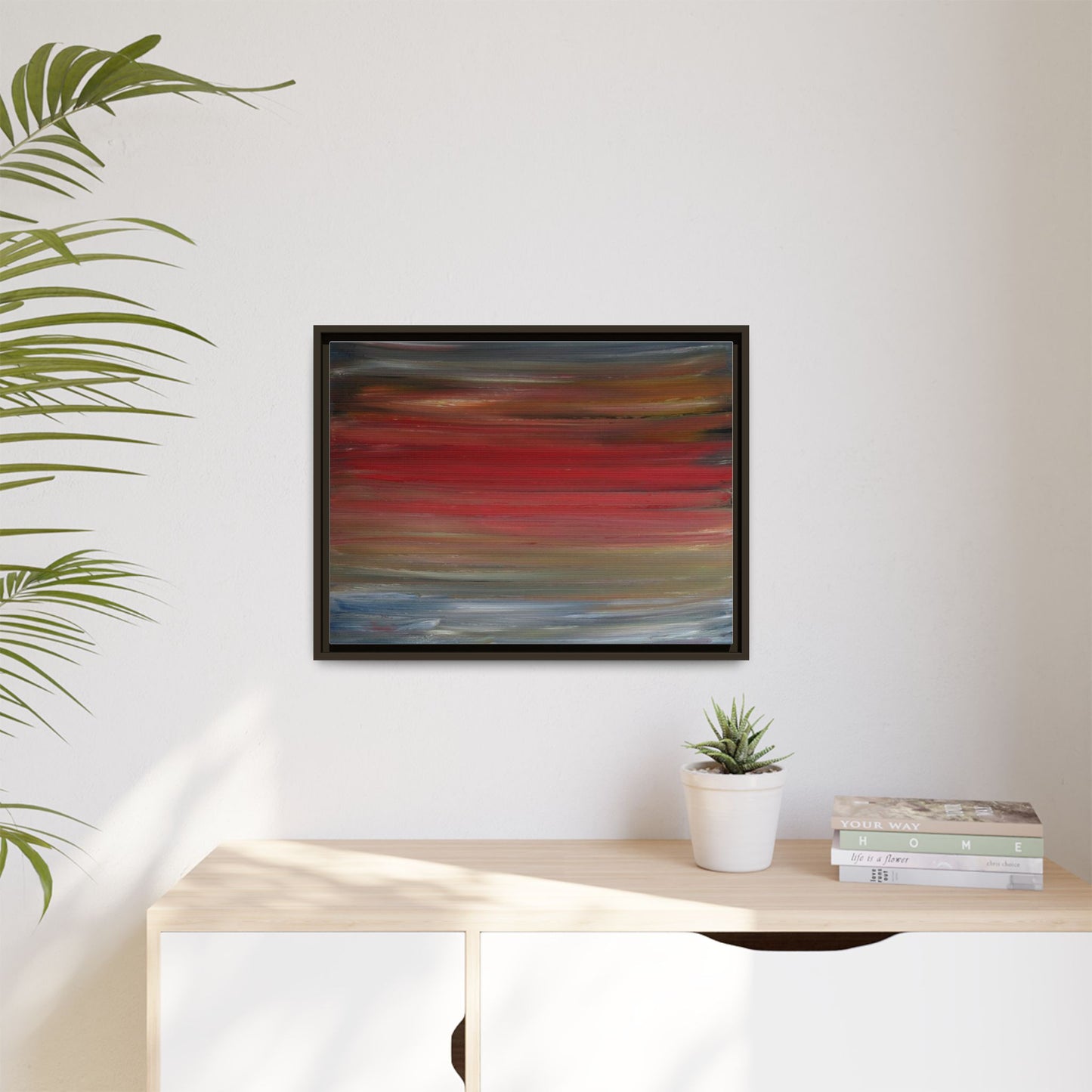 Misty morning by Norman Barrett Framed Matte Canvas Wall Art