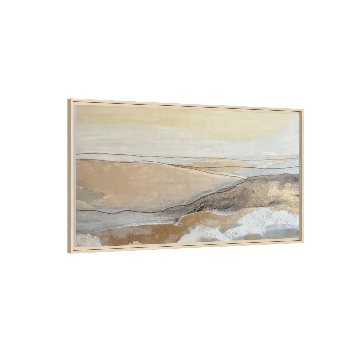 Framed Abstract Coastal Landscape Matte Canvas Wall Art